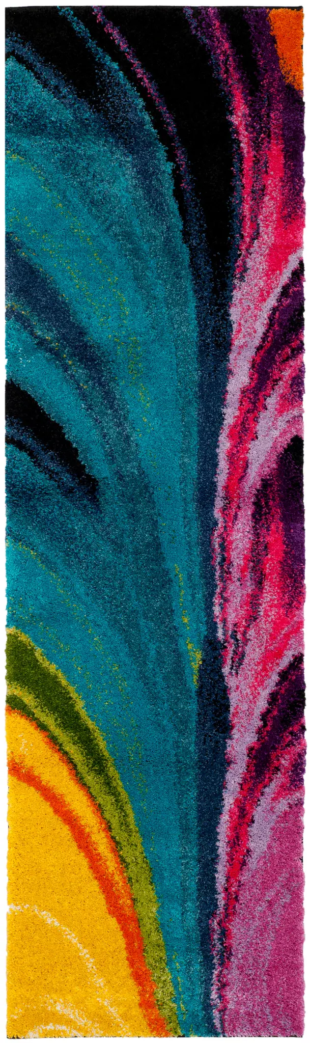 Fiesta Swirling Waves Shag Rug