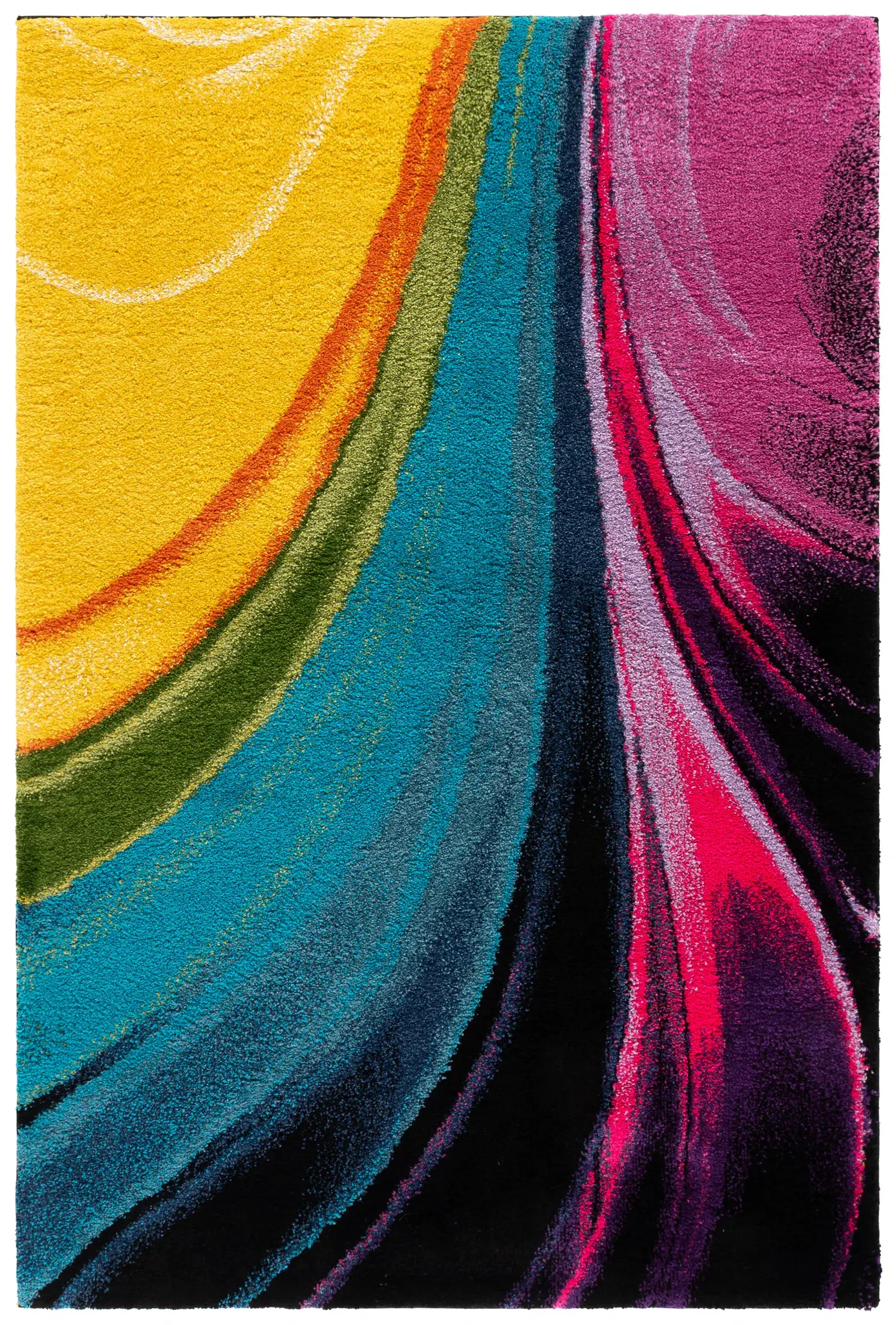 Fiesta Swirling Waves Shag Rug