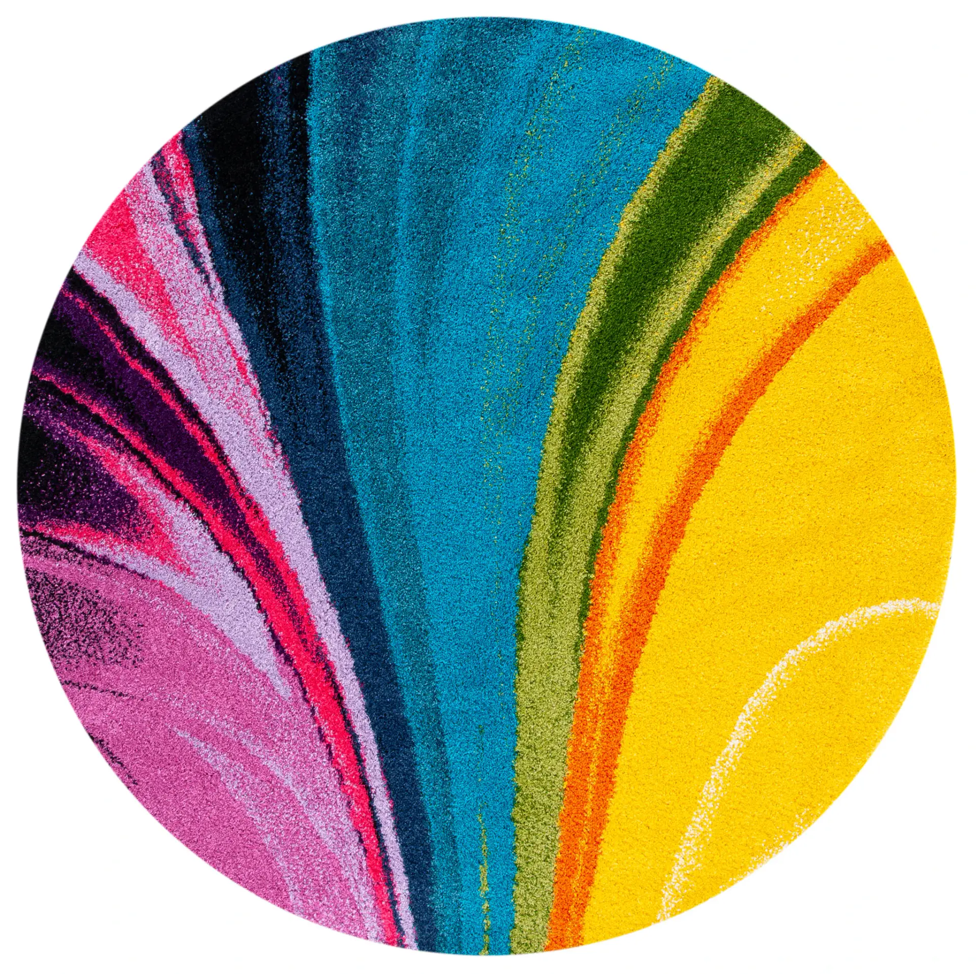 Fiesta Swirling Waves Shag Rug