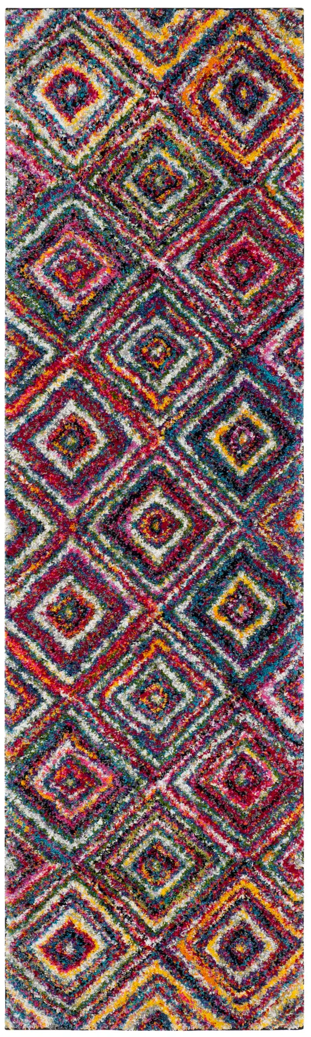 Fiesta Concentric Diamond Shag Rug