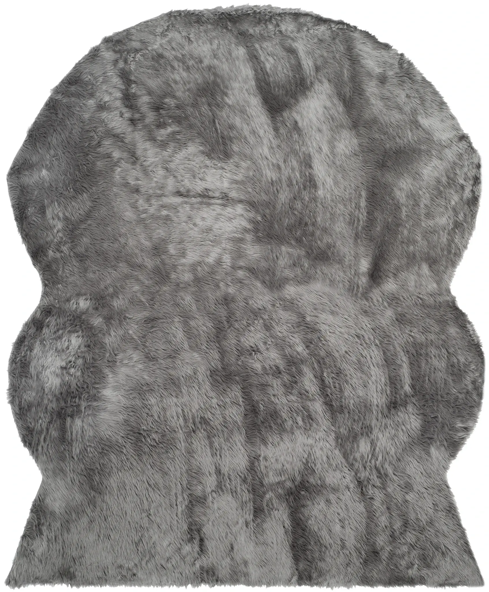Faux Sheep Skin Scandinavian Shaped Shag Rug