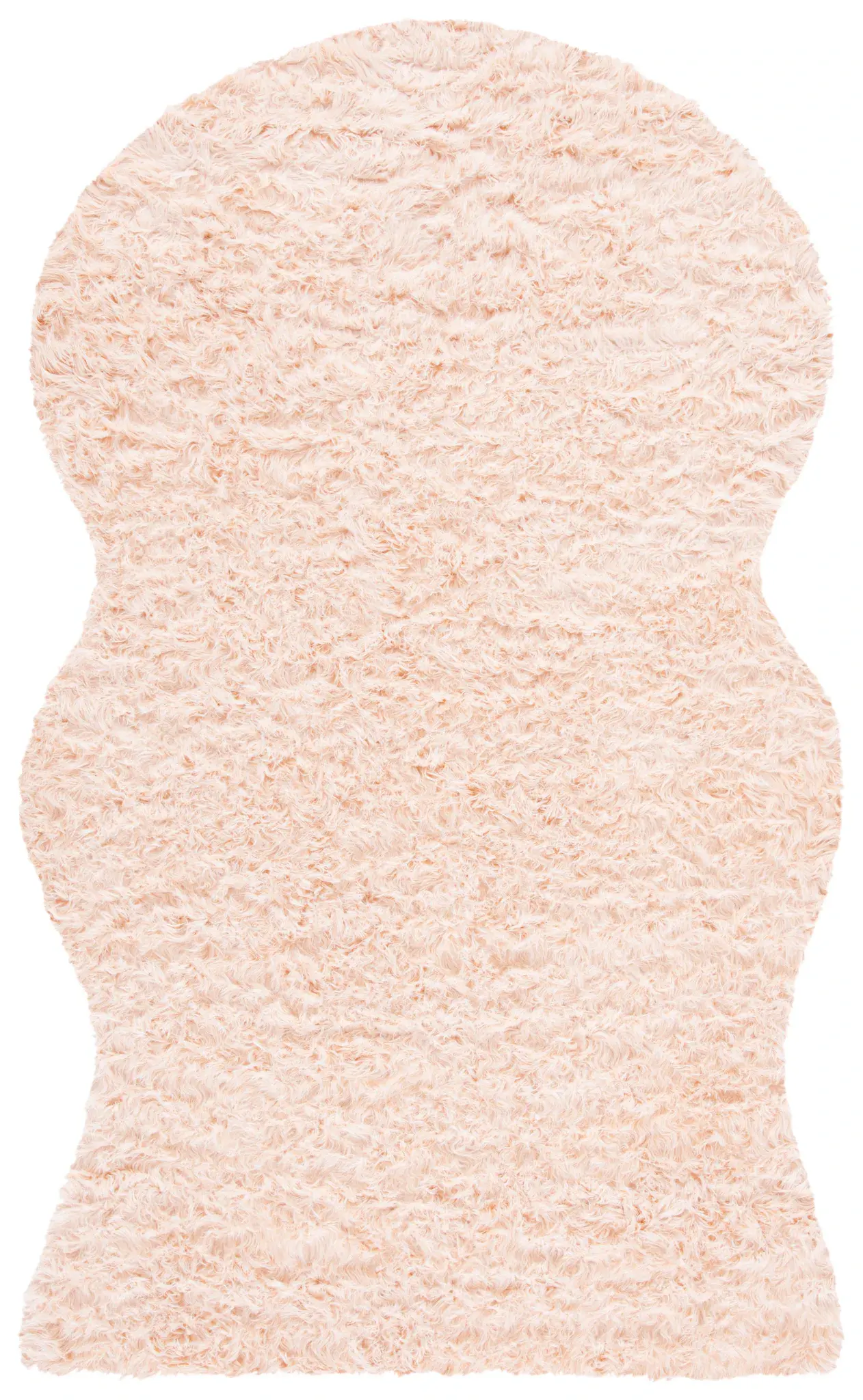 Faux Sheep Skin Scandinavian Shaped Shag Rug