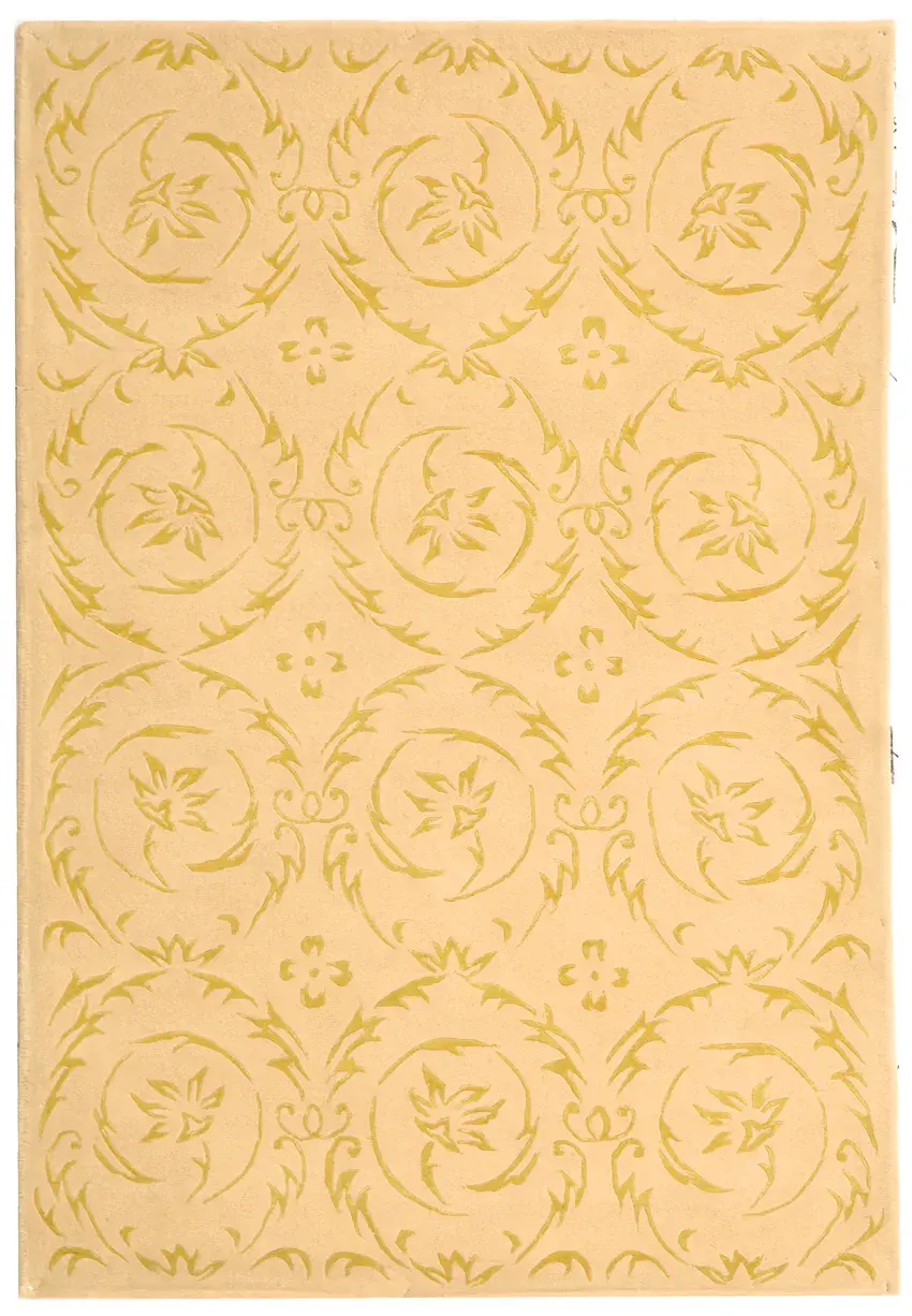 French Tapis Scrolling Floral Hand-Tufted Rug
