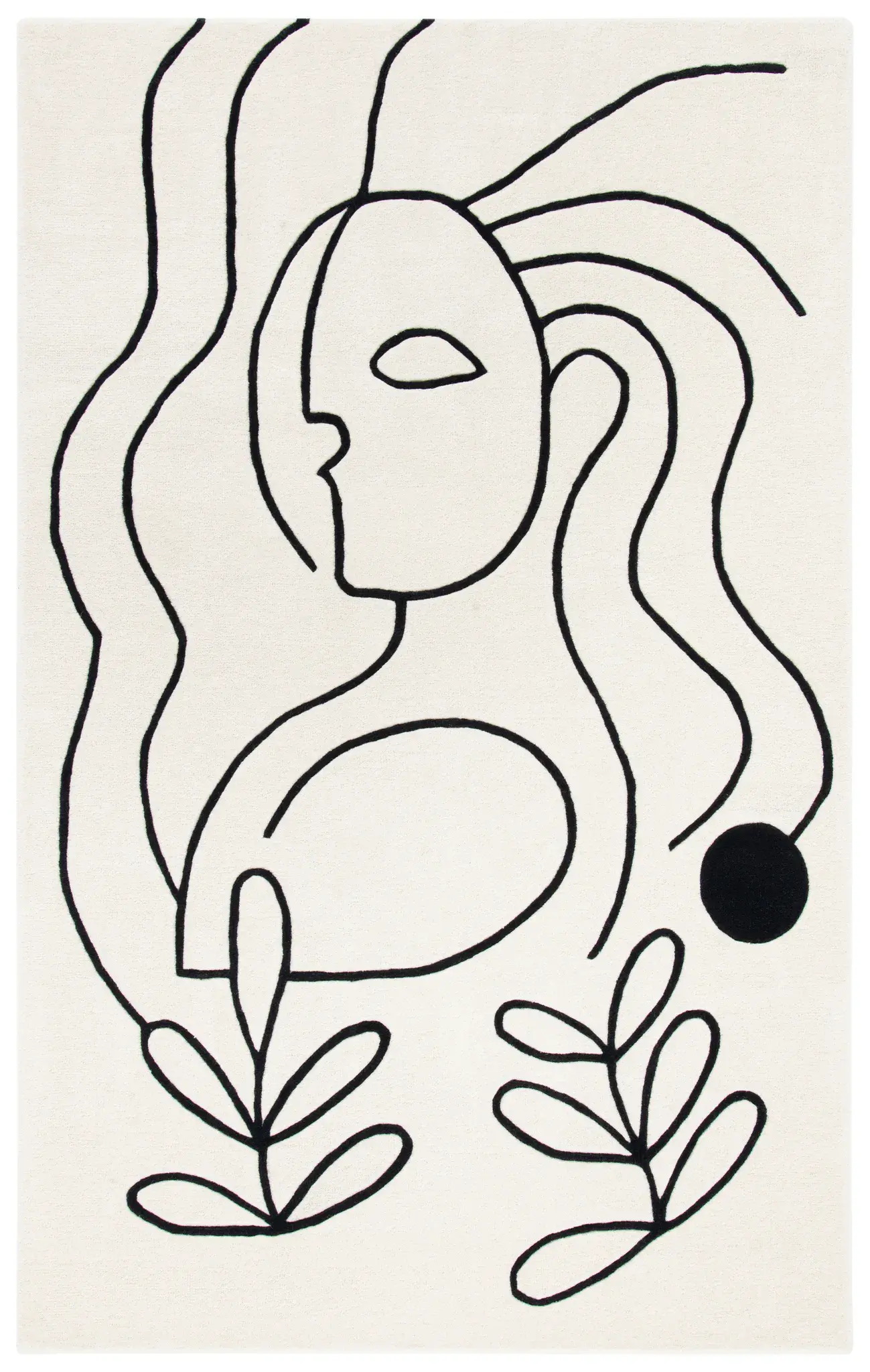 Fifth Avenue Abstract Portrait Hand-Tufted Wool Rug