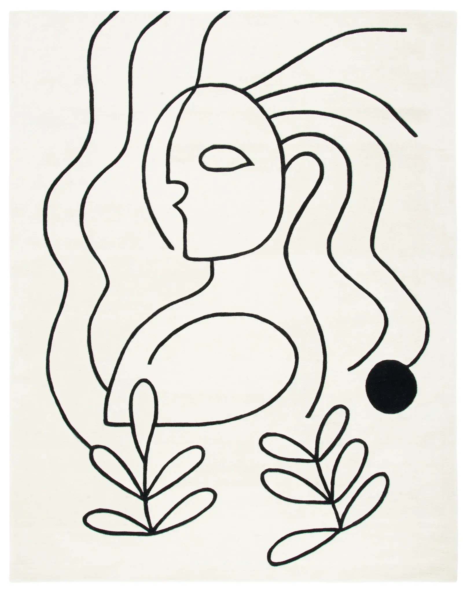 Fifth Avenue Abstract Portrait Hand-Tufted Wool Rug
