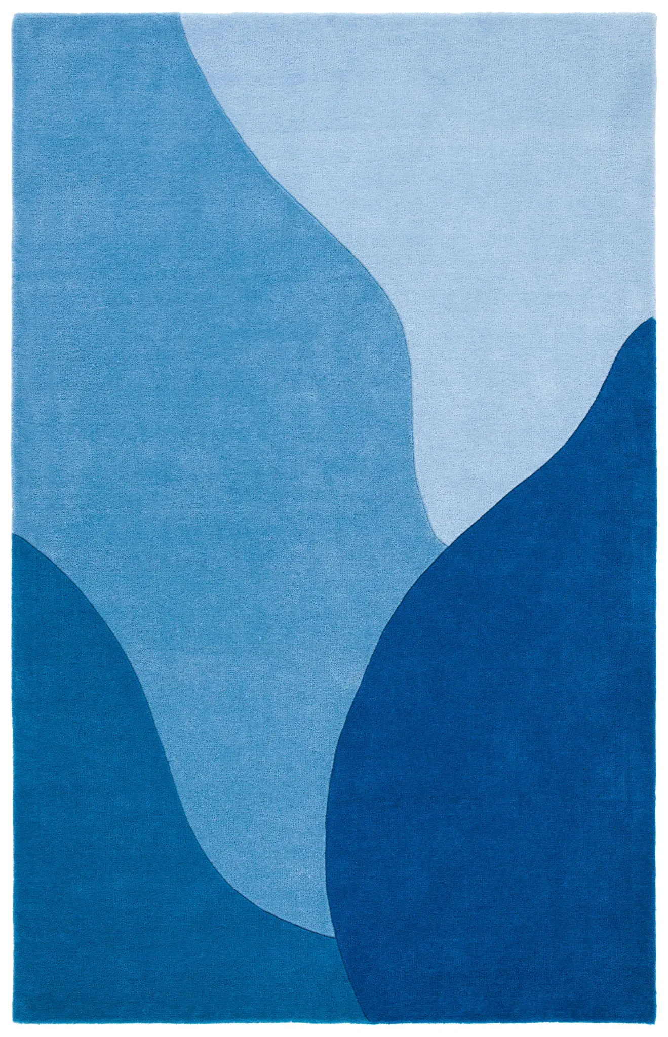 Fifth Avenue Curved Blocks Hand-Tufted Wool Rug