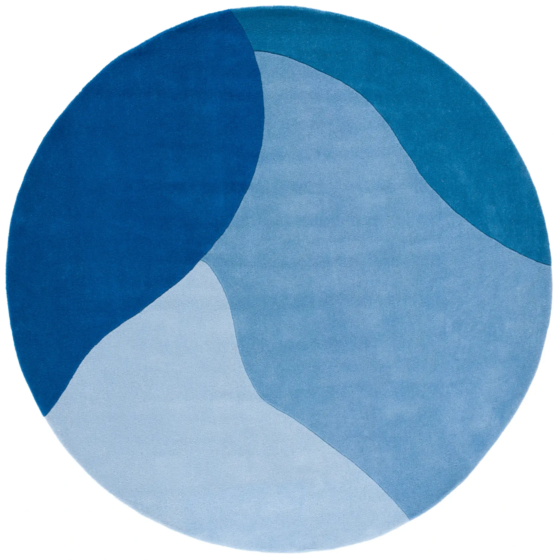 Fifth Avenue Curved Blocks Hand-Tufted Wool Rug