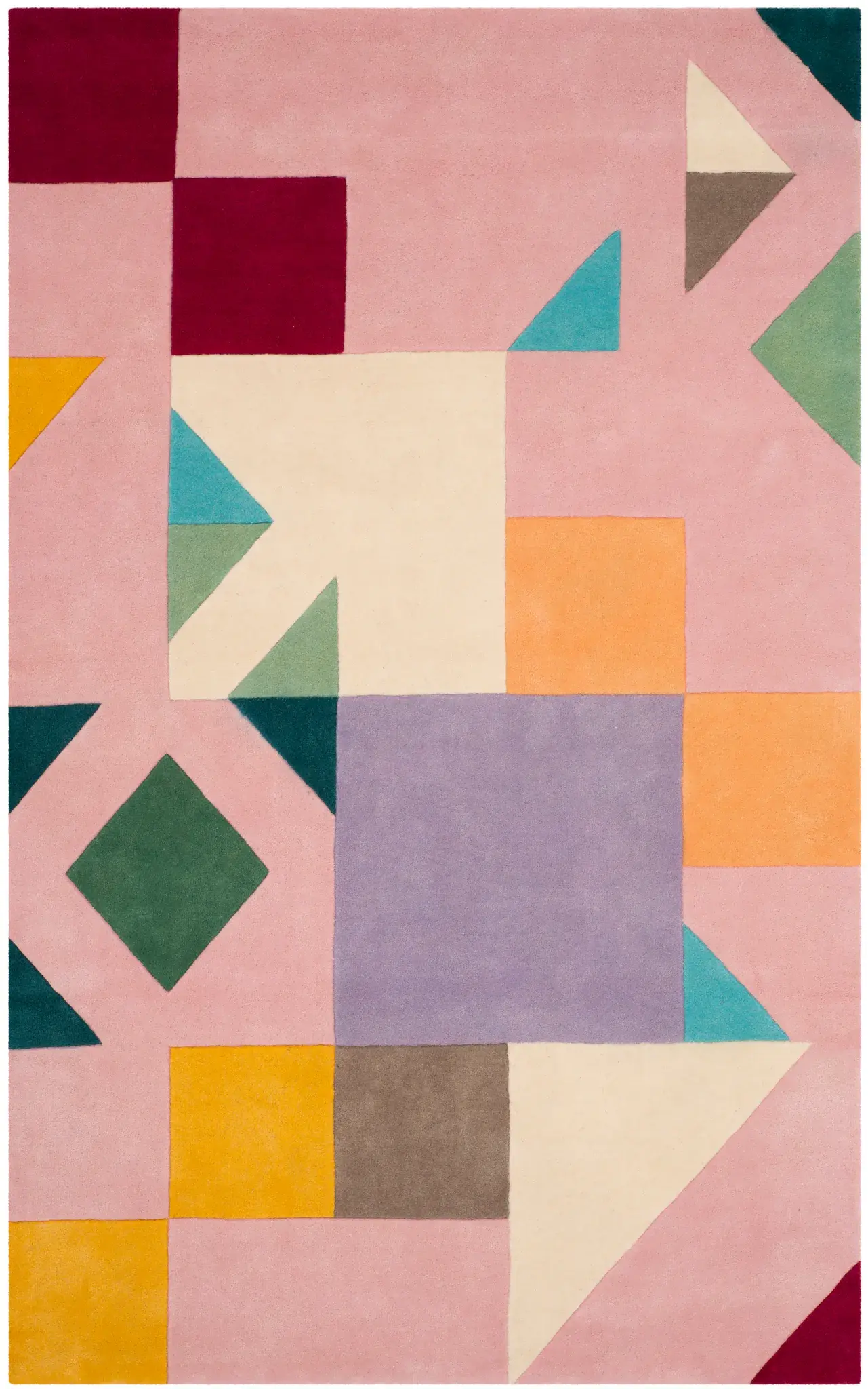 Fifth Avenue Color-Block Hand-Tufted Wool Rug