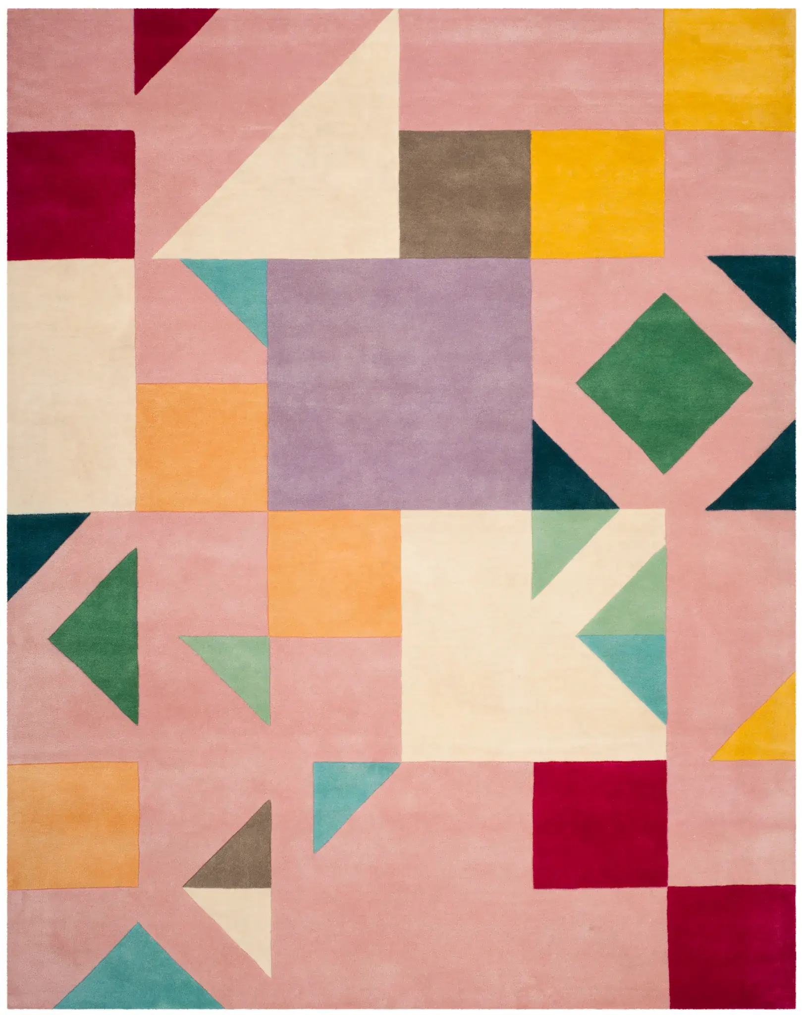 Fifth Avenue Color-Block Hand-Tufted Wool Rug