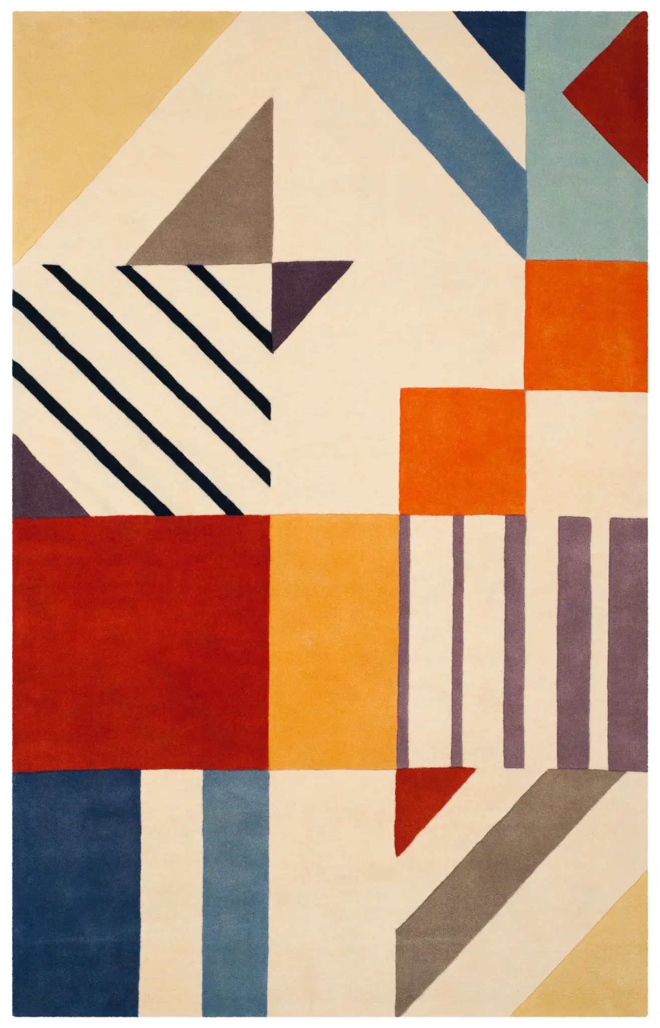 Fifth Avenue Abstract Geometric Hand-Tufted Wool Rug