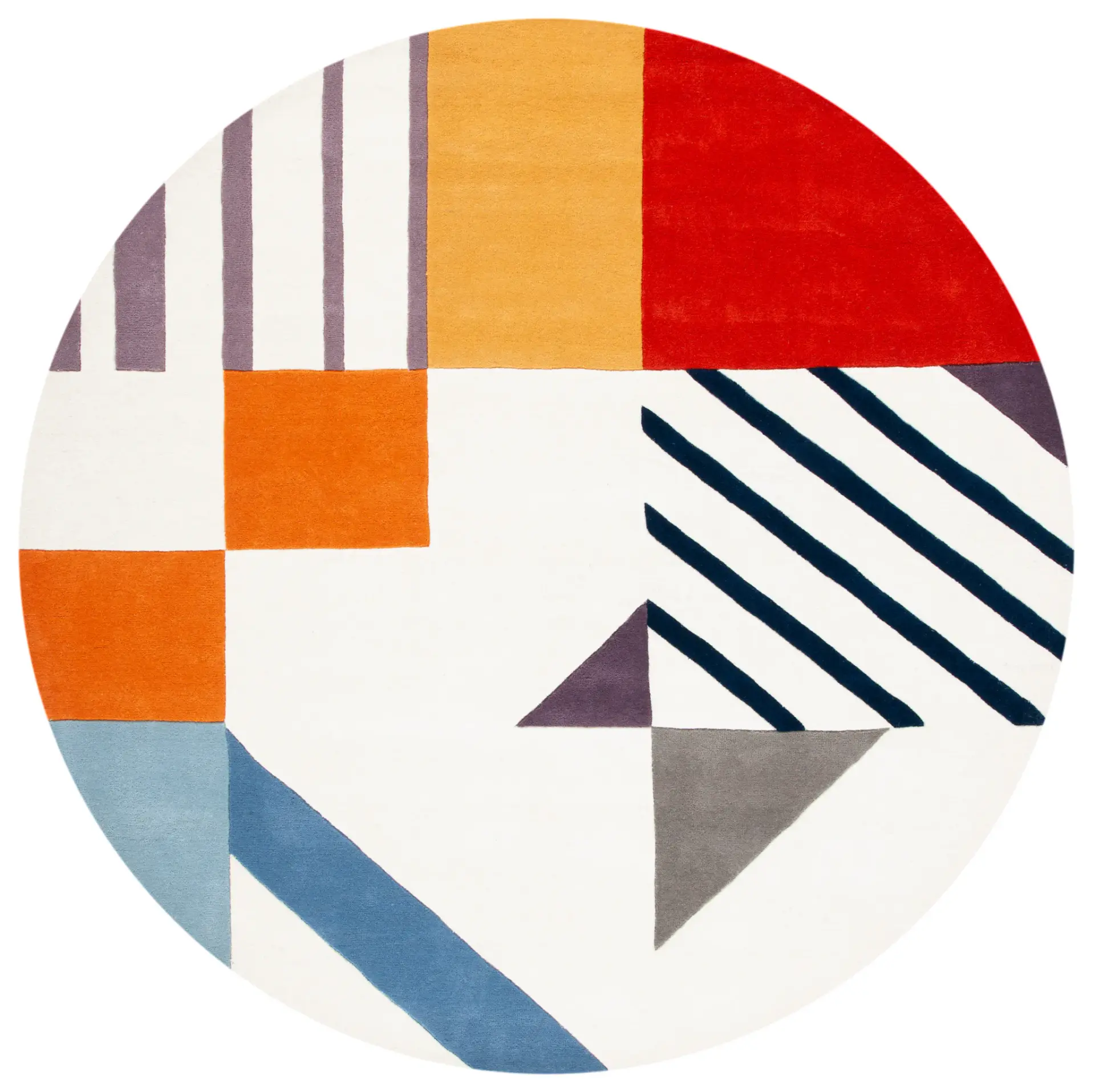 Fifth Avenue Abstract Geometric Hand-Tufted Wool Rug