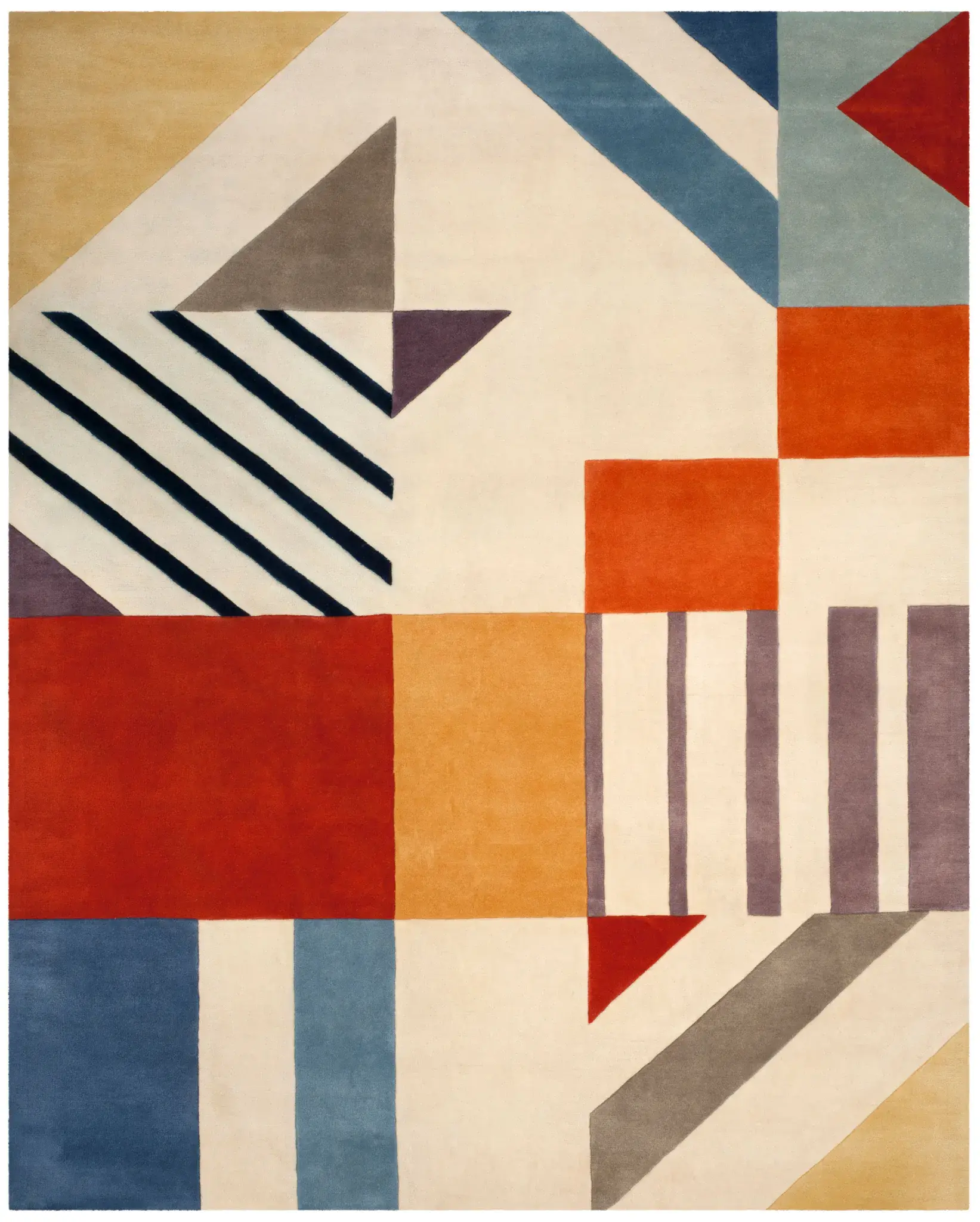Fifth Avenue Abstract Geometric Hand-Tufted Wool Rug