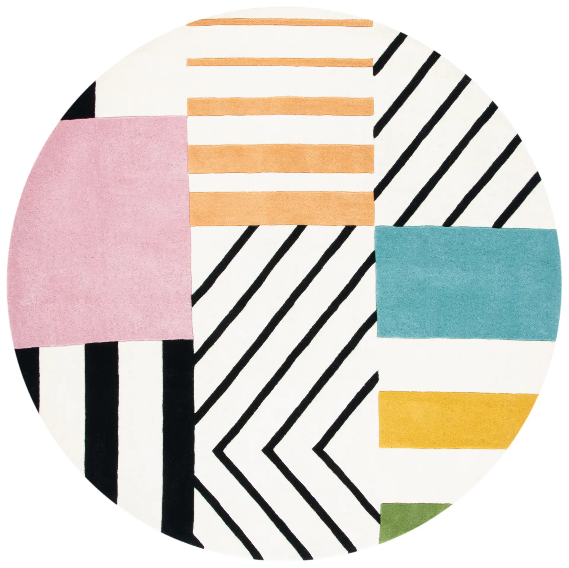 Fifth Avenue Color Block Hand-Tufted Wool Rug
