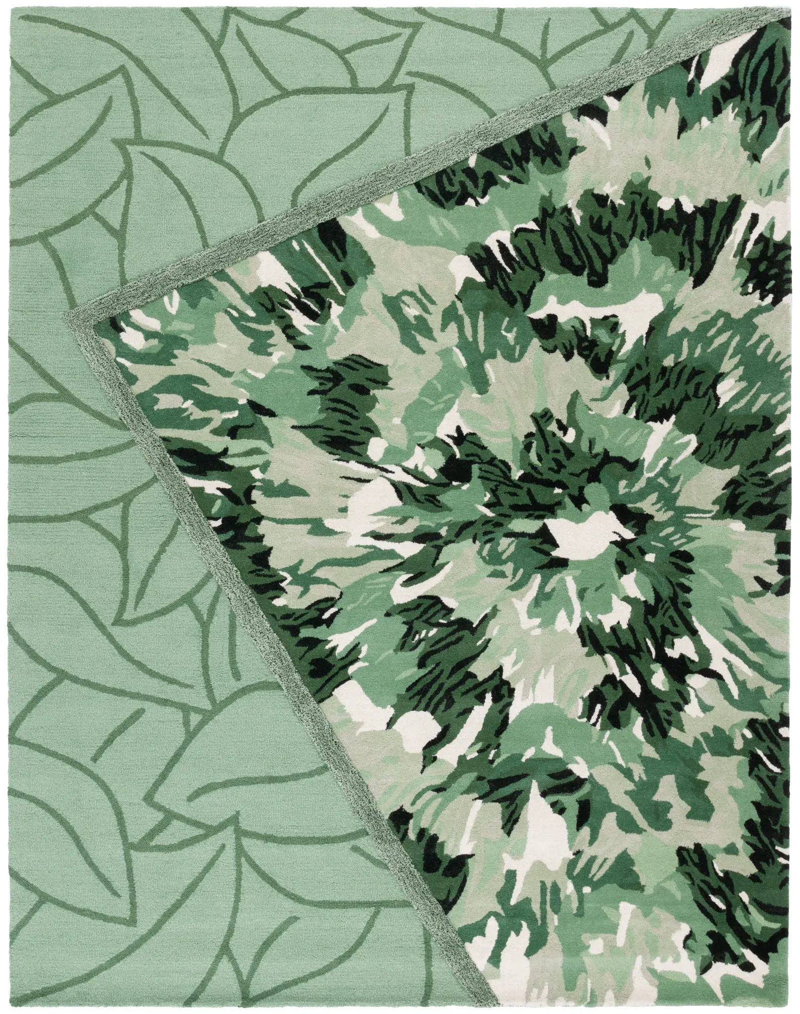 Fifth Avenue Leaf And Burst Hand-Tufted Wool Rug