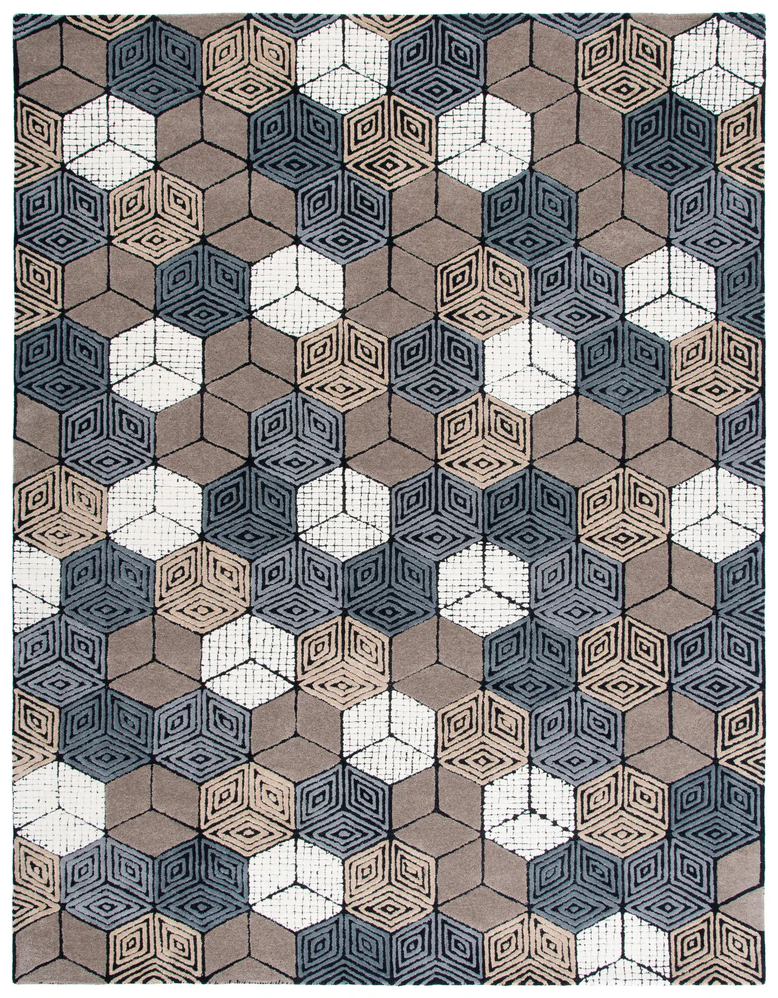 Fifth Avenue Cubes Hand-Tufted Wool Rug