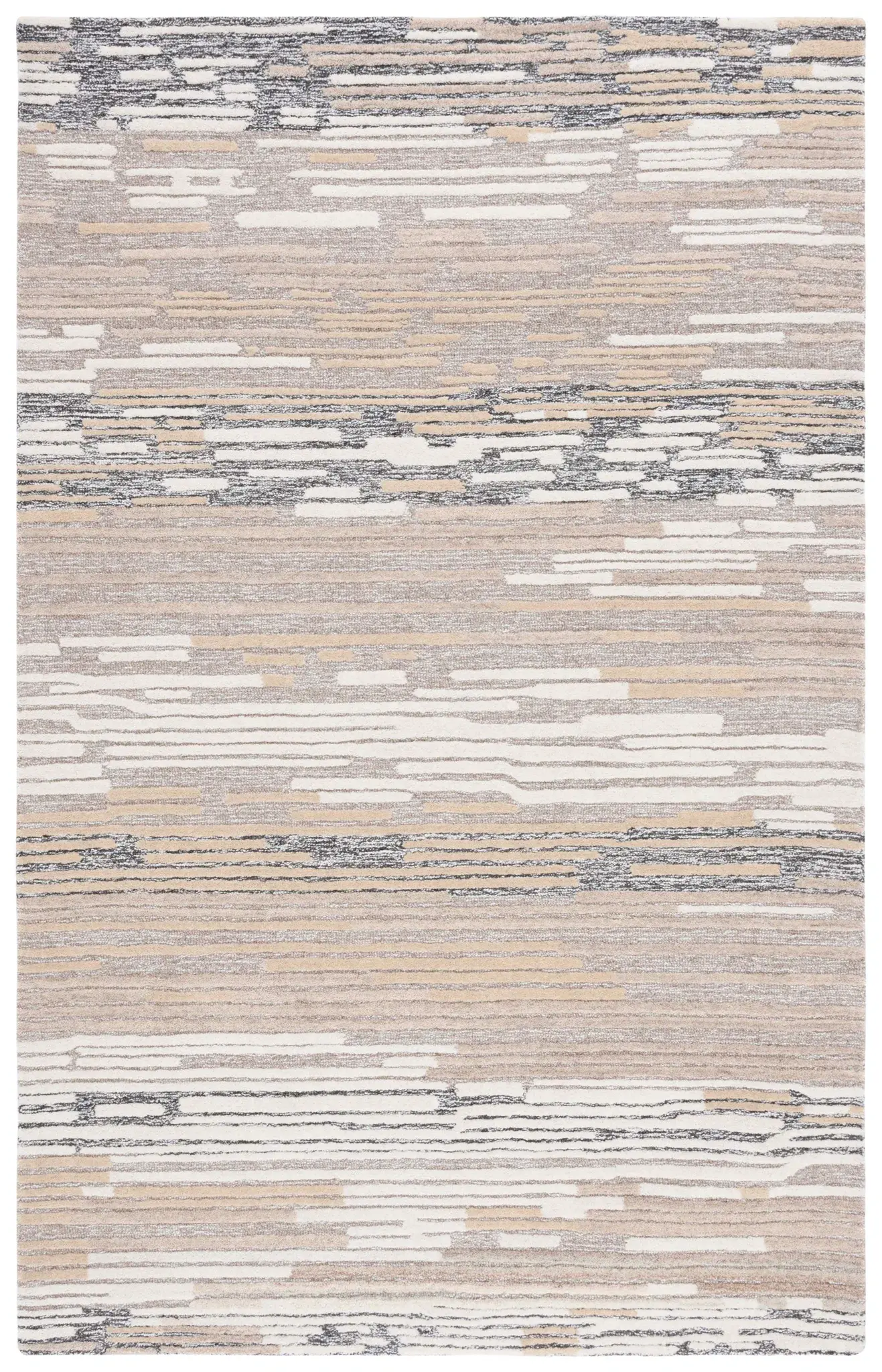 Fifth Avenue Abstract Stripe Hand-Tufted Wool Rug