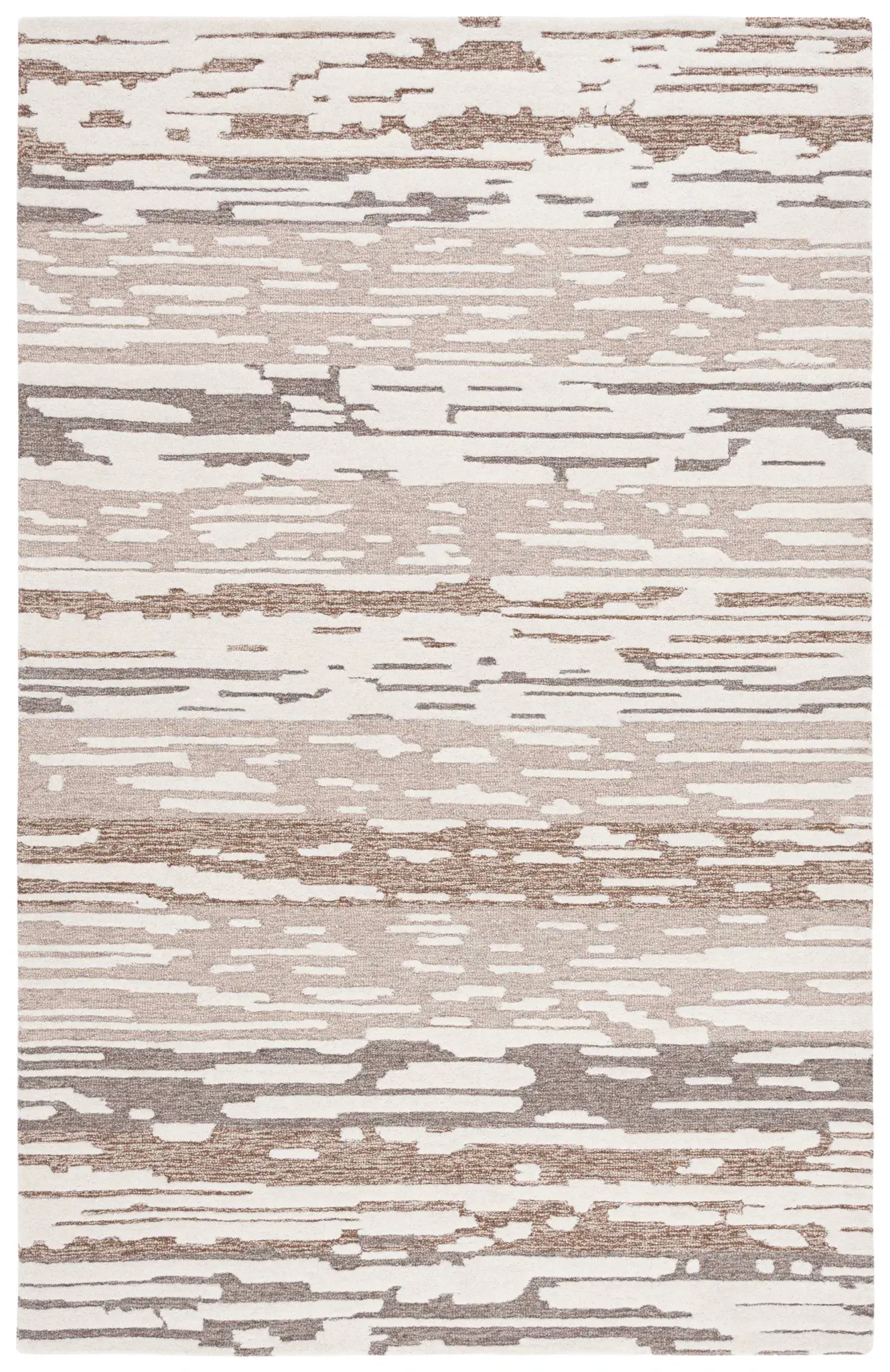 Fifth Avenue Striated Abstract Hand-Tufted Wool Rug