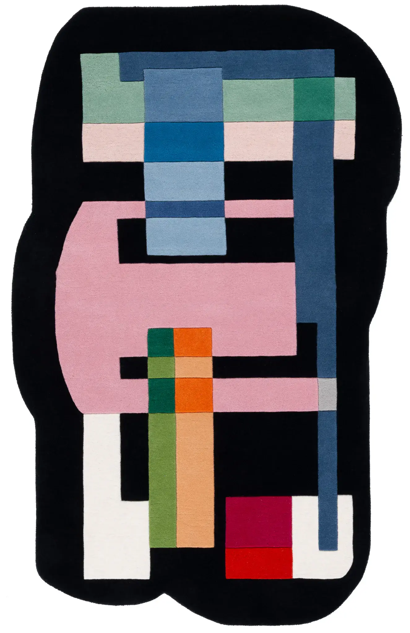 Fifth Avenue Geometric Collage Hand-Tufted Wool Rug
