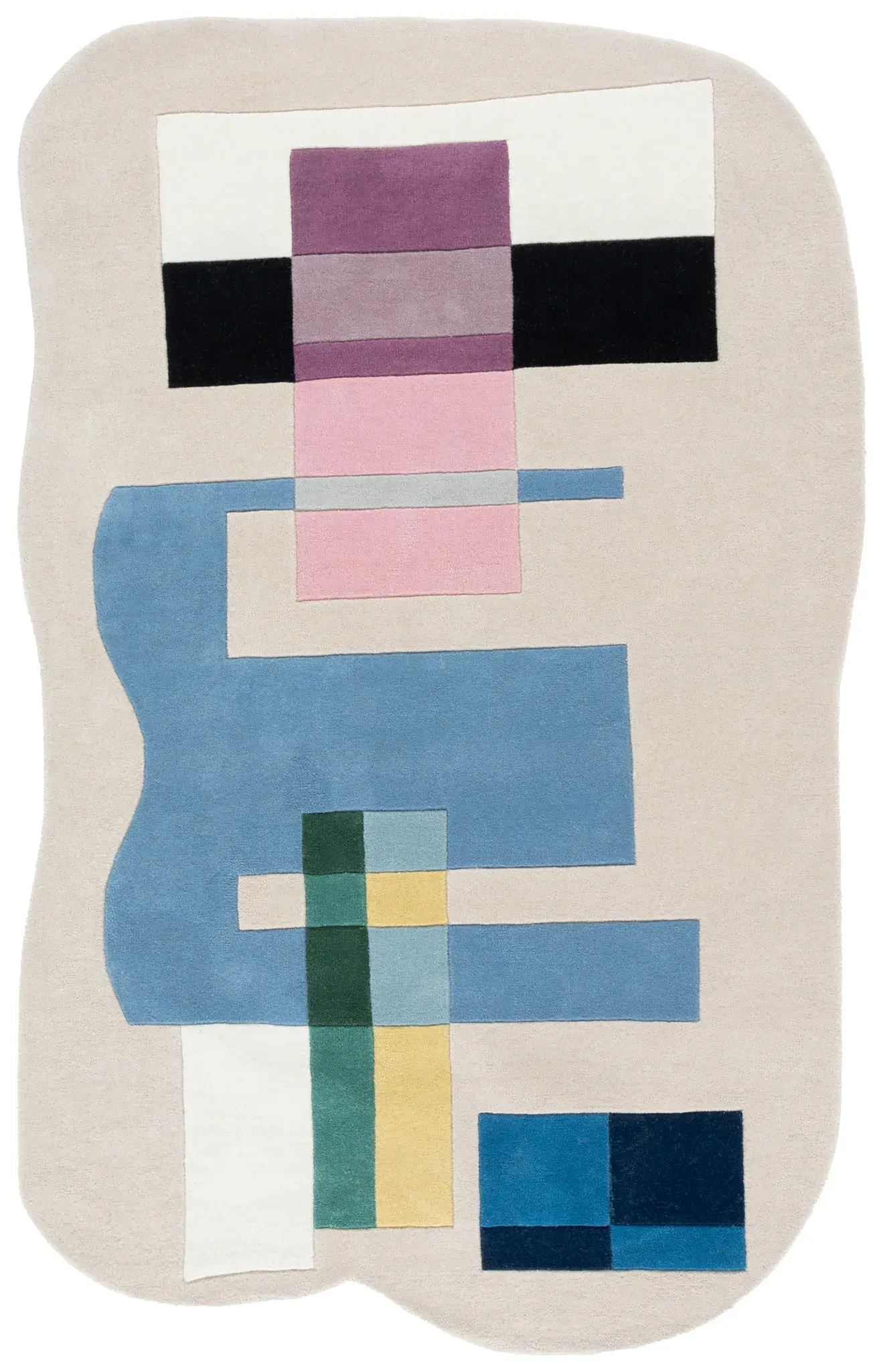 Fifth Avenue Abstract Cutout Hand-Tufted Wool Rug