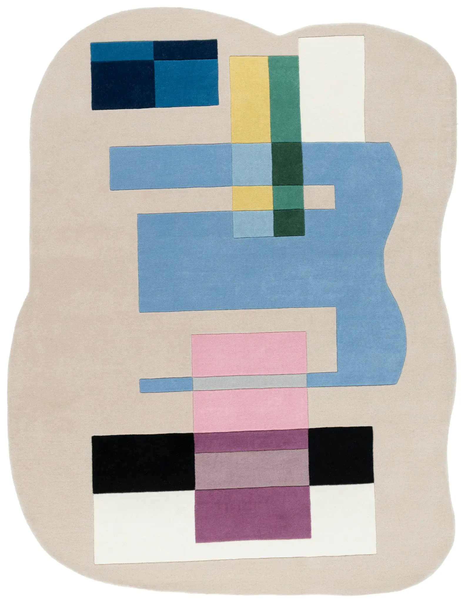 Fifth Avenue Abstract Cutout Hand-Tufted Wool Rug