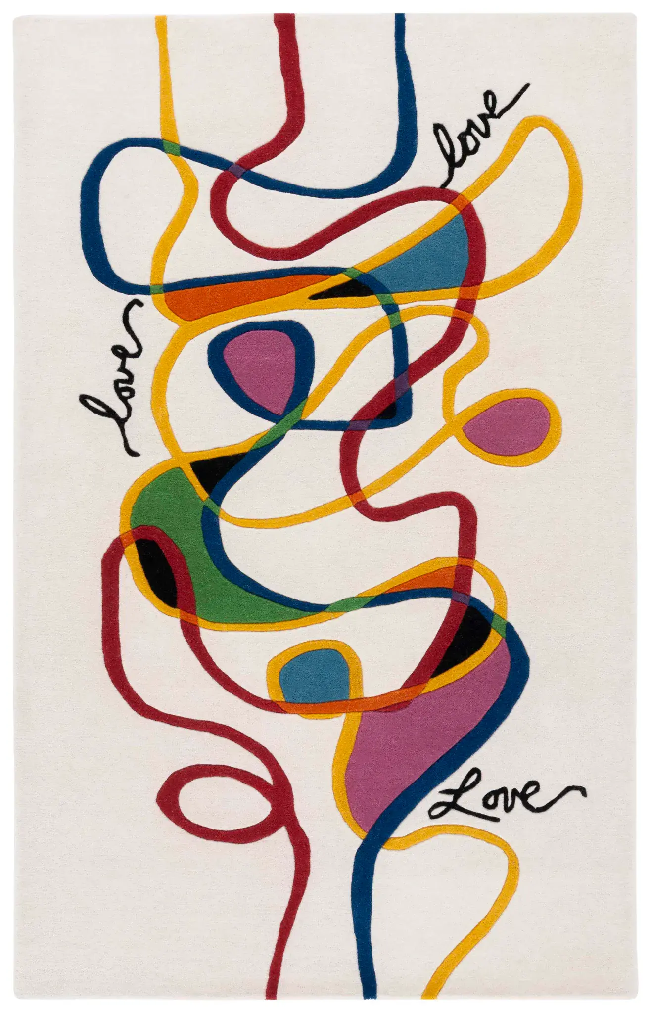Fifth Avenue Abstract Ribbon Hand-Tufted Wool Rug
