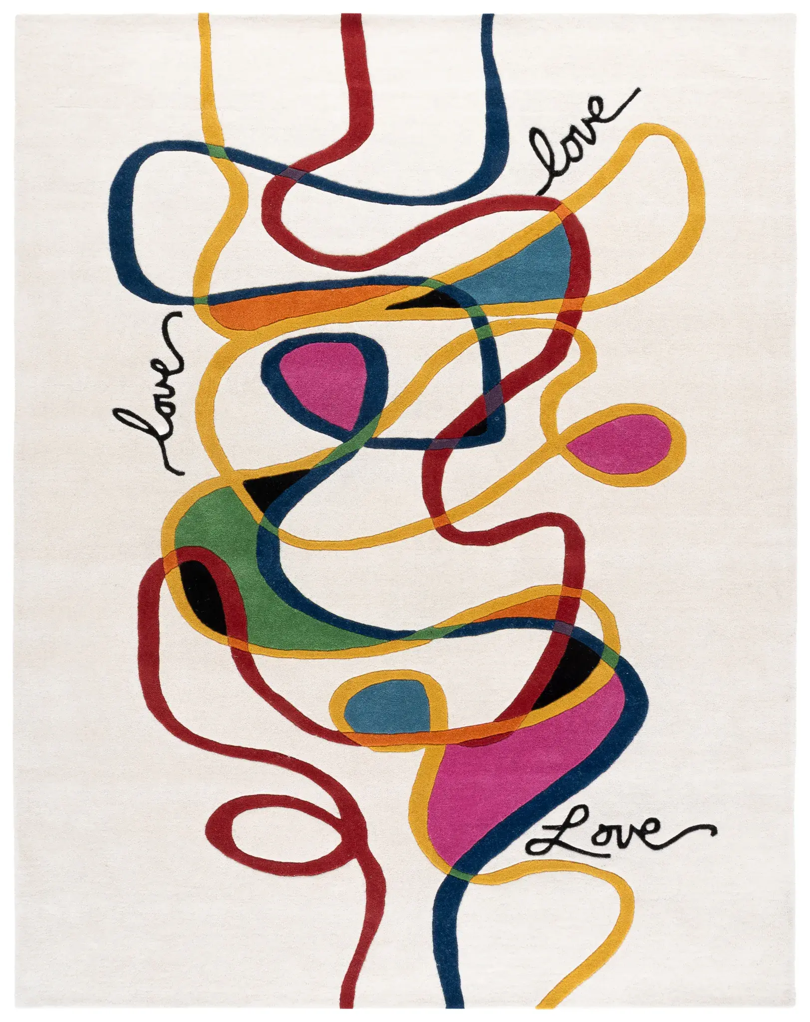 Fifth Avenue Abstract Ribbon Hand-Tufted Wool Rug