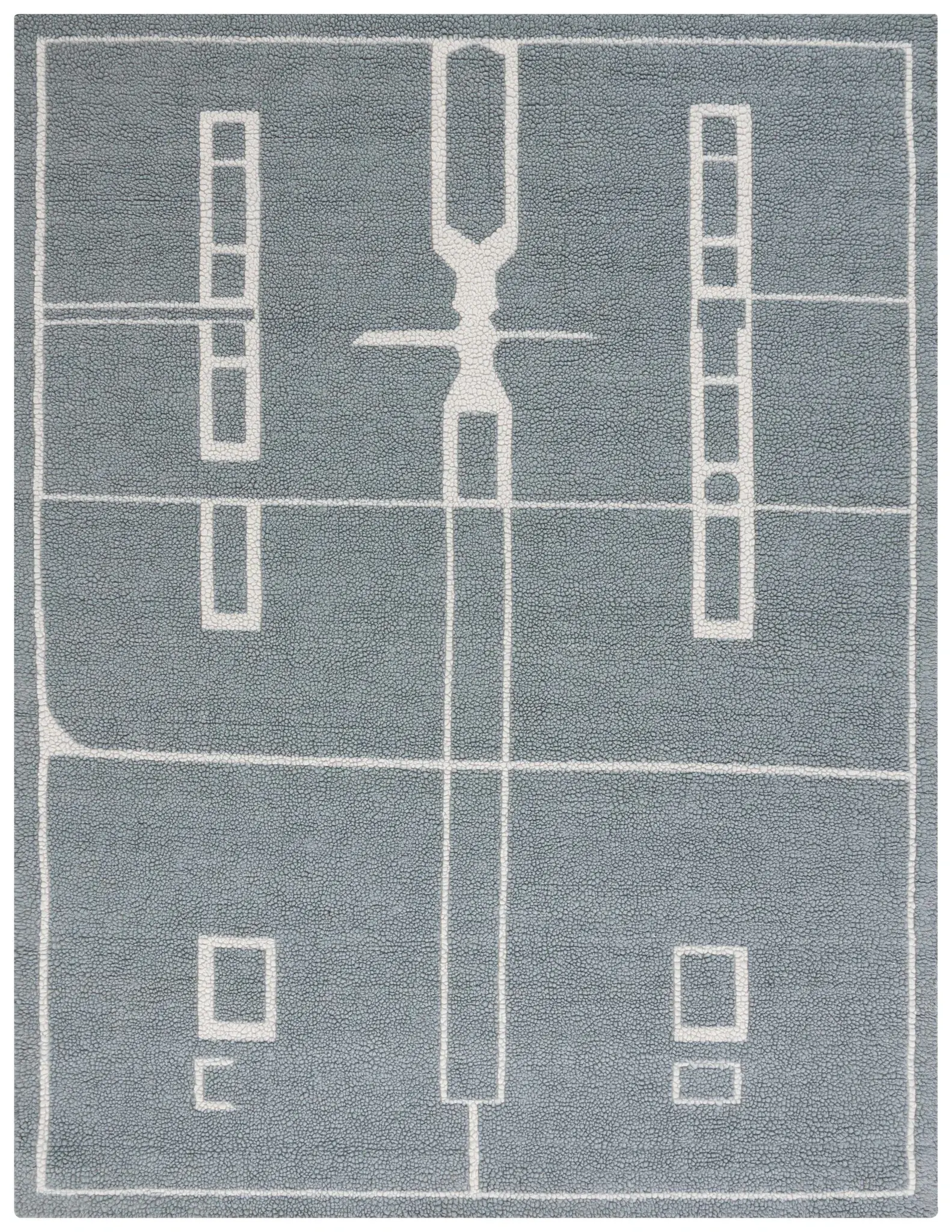 Fifth Avenue Architectural Line Hand-Tufted Wool Blend Rug