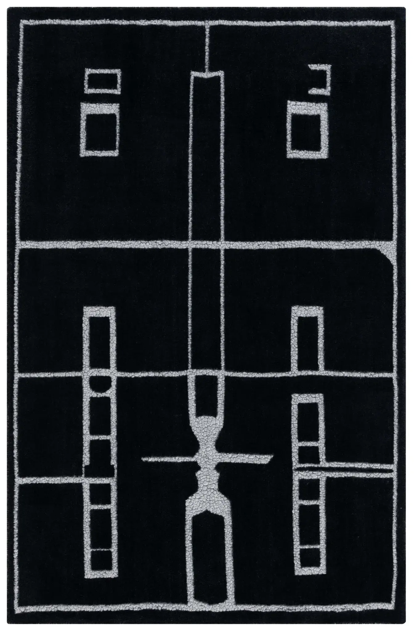 Fifth Avenue Architectural Line Hand-Tufted Wool Blend Rug