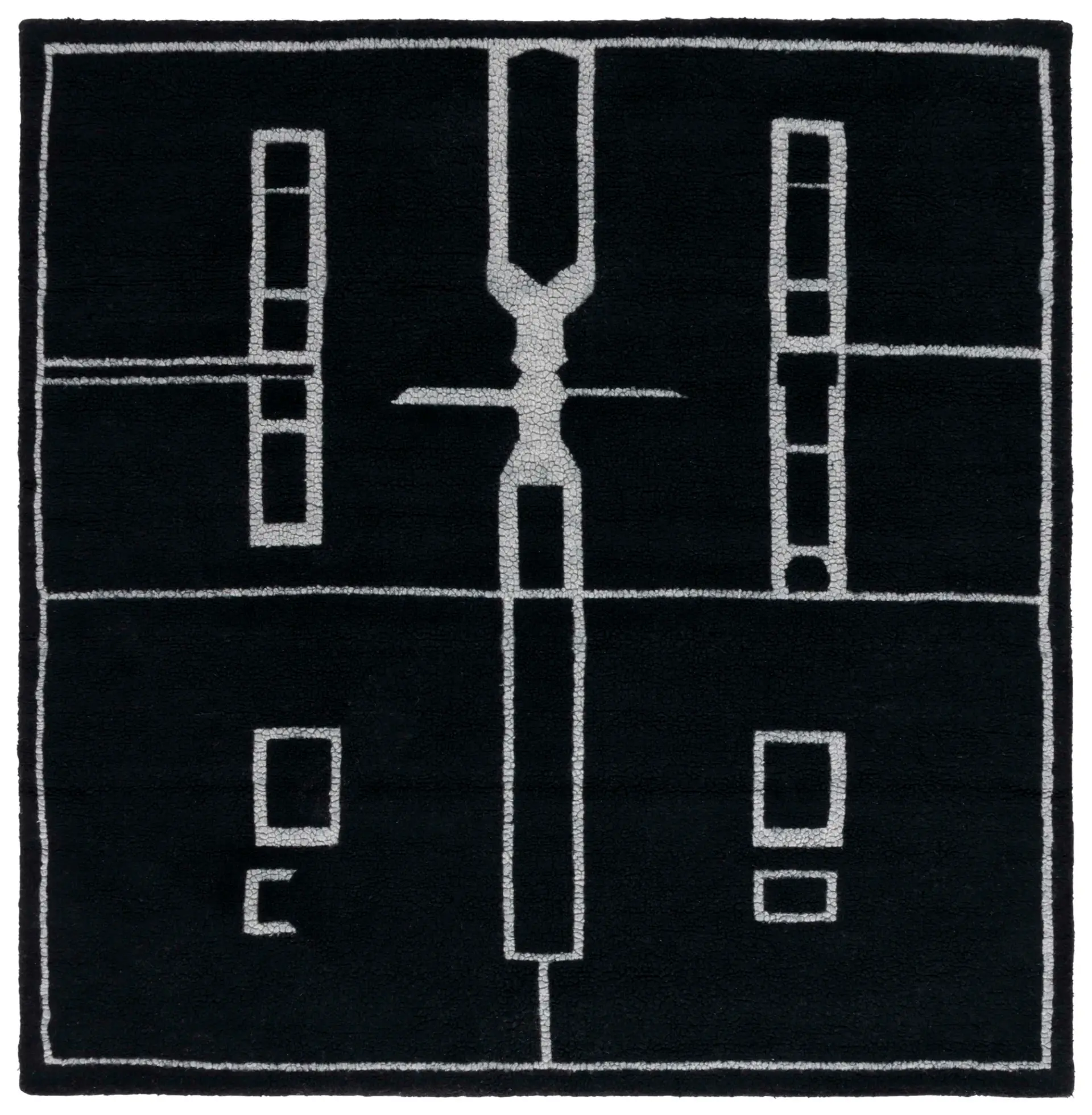 Fifth Avenue Architectural Line Hand-Tufted Wool Blend Rug