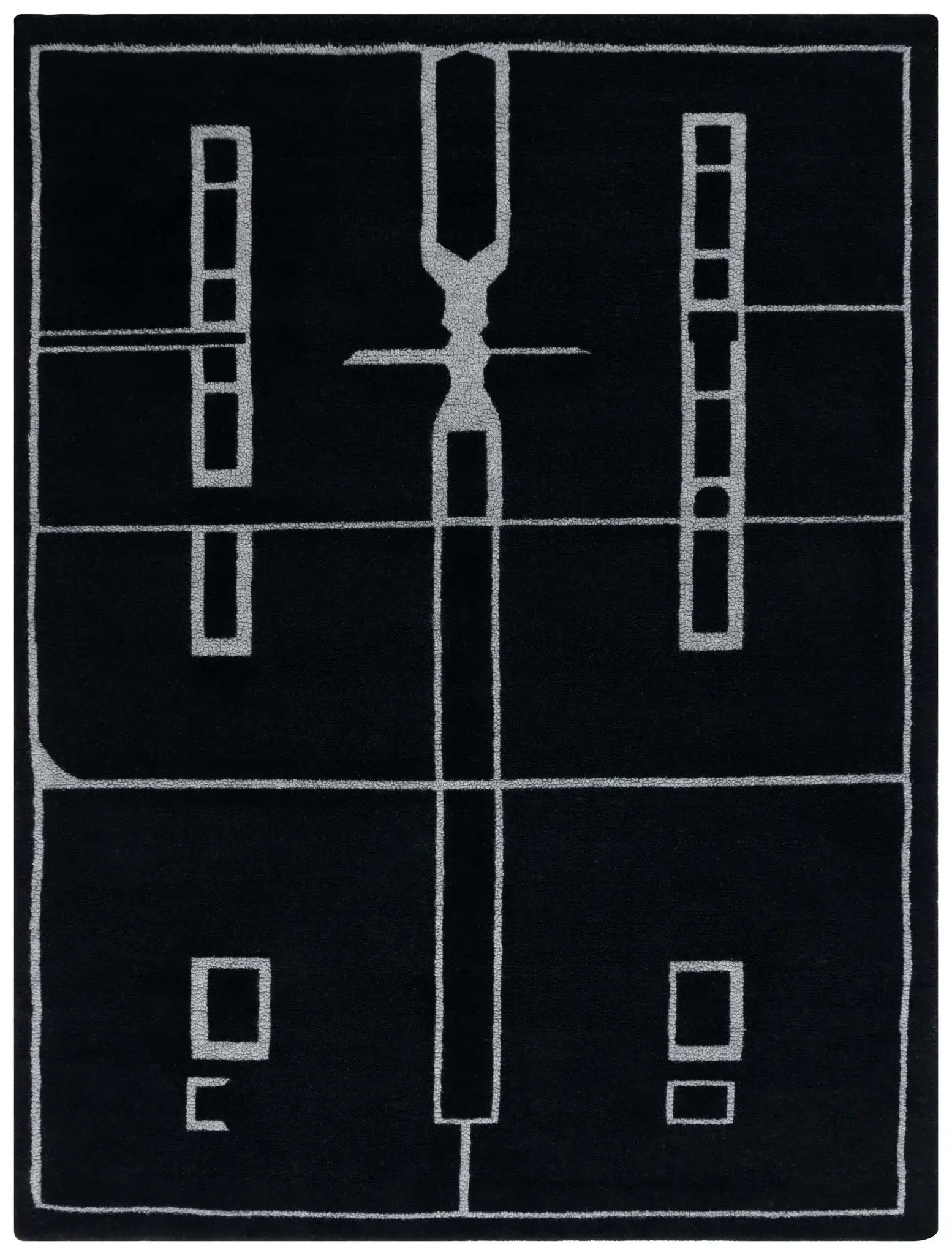 Fifth Avenue Architectural Line Hand-Tufted Wool Blend Rug