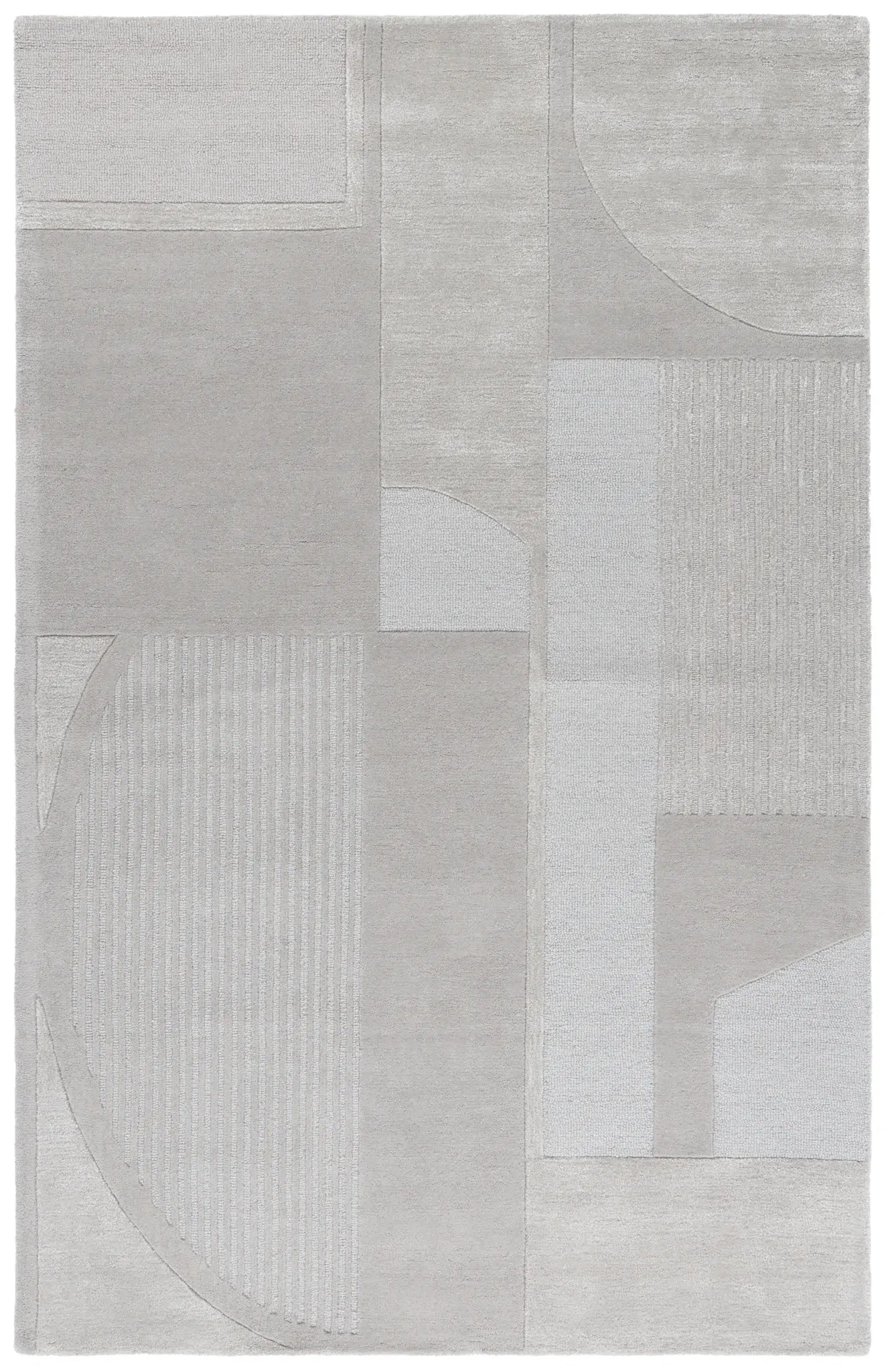 Fifth Avenue Linear Abstract Block Hand-Tufted Rug