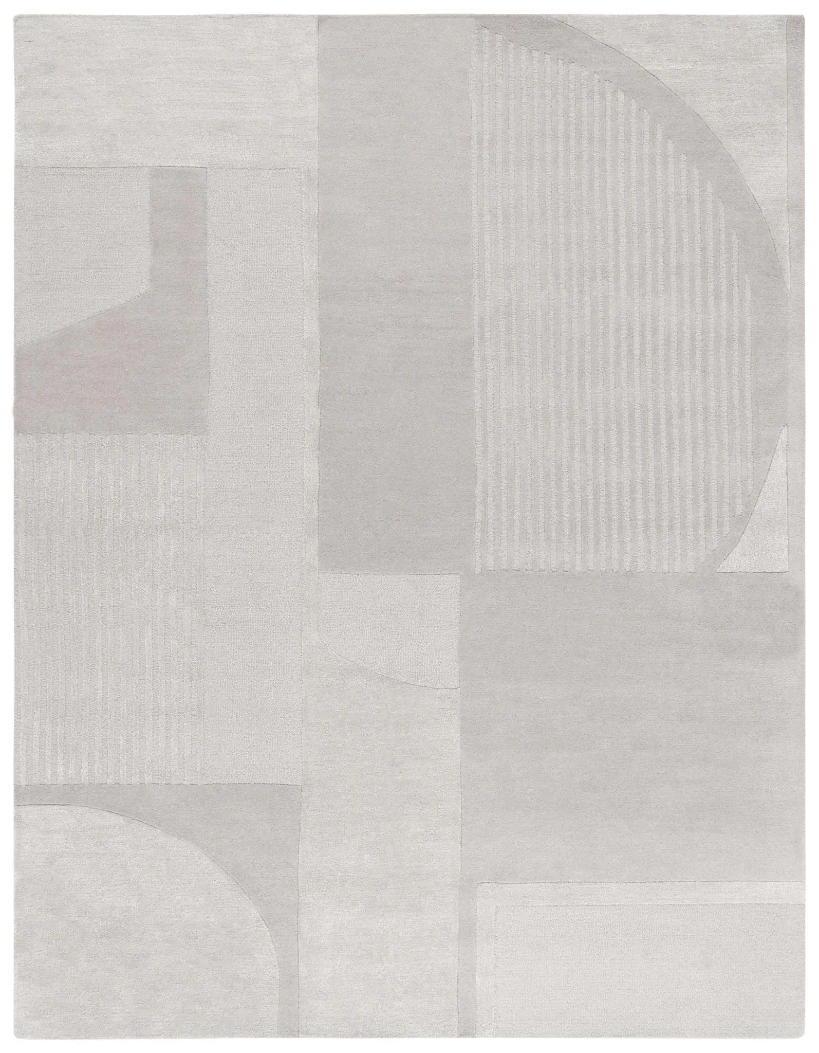 Fifth Avenue Linear Abstract Block Hand-Tufted Rug