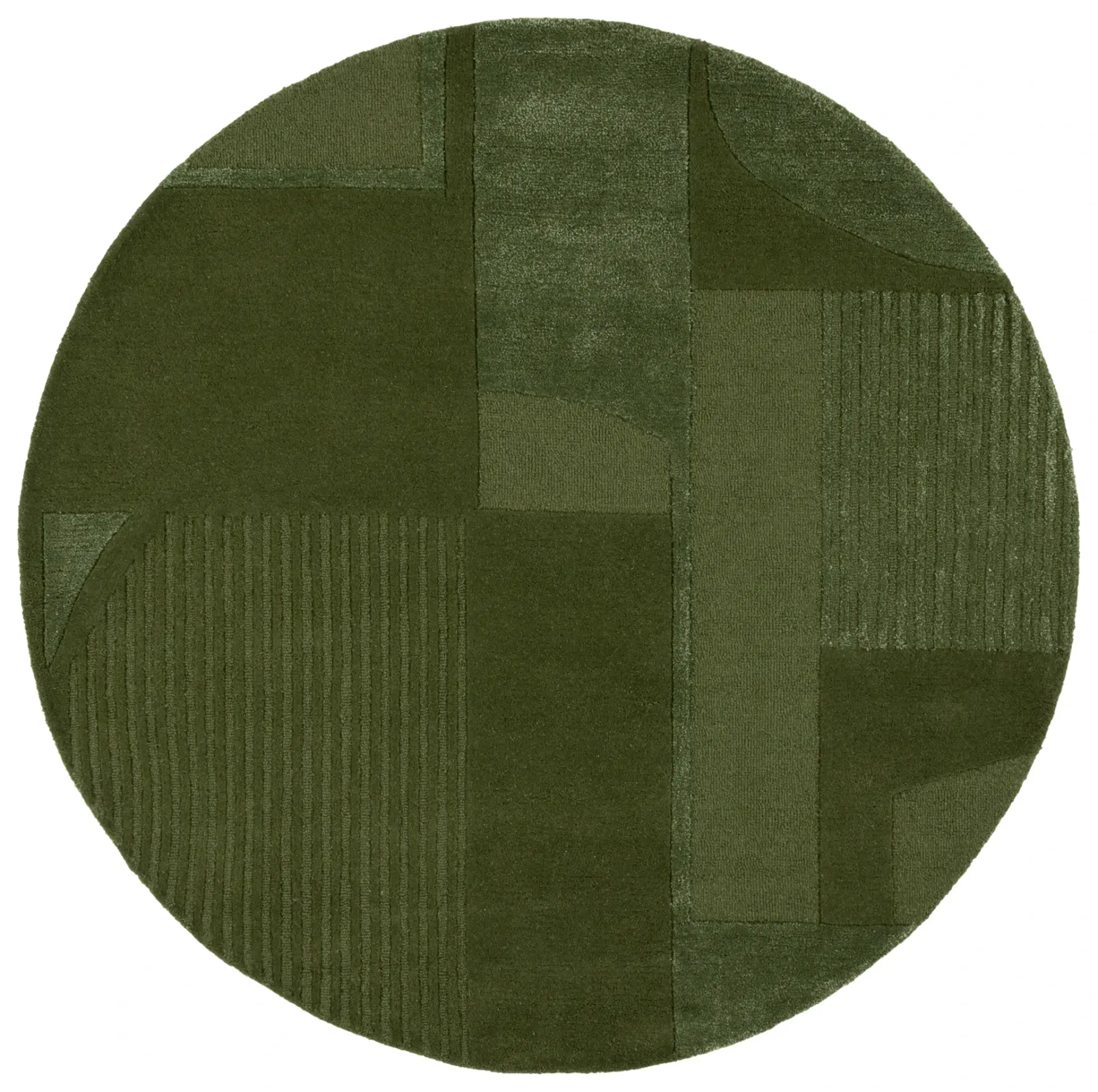 Fifth Avenue Linear Abstract Block Hand-Tufted Rug