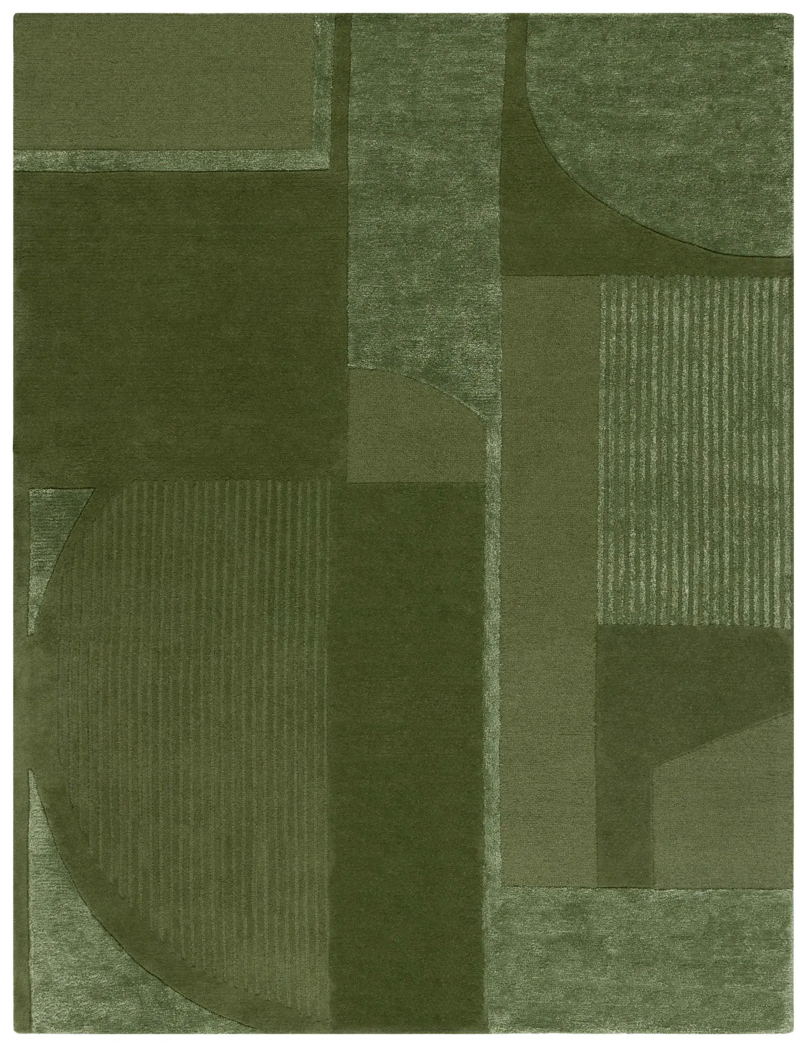 Fifth Avenue Linear Abstract Block Hand-Tufted Rug