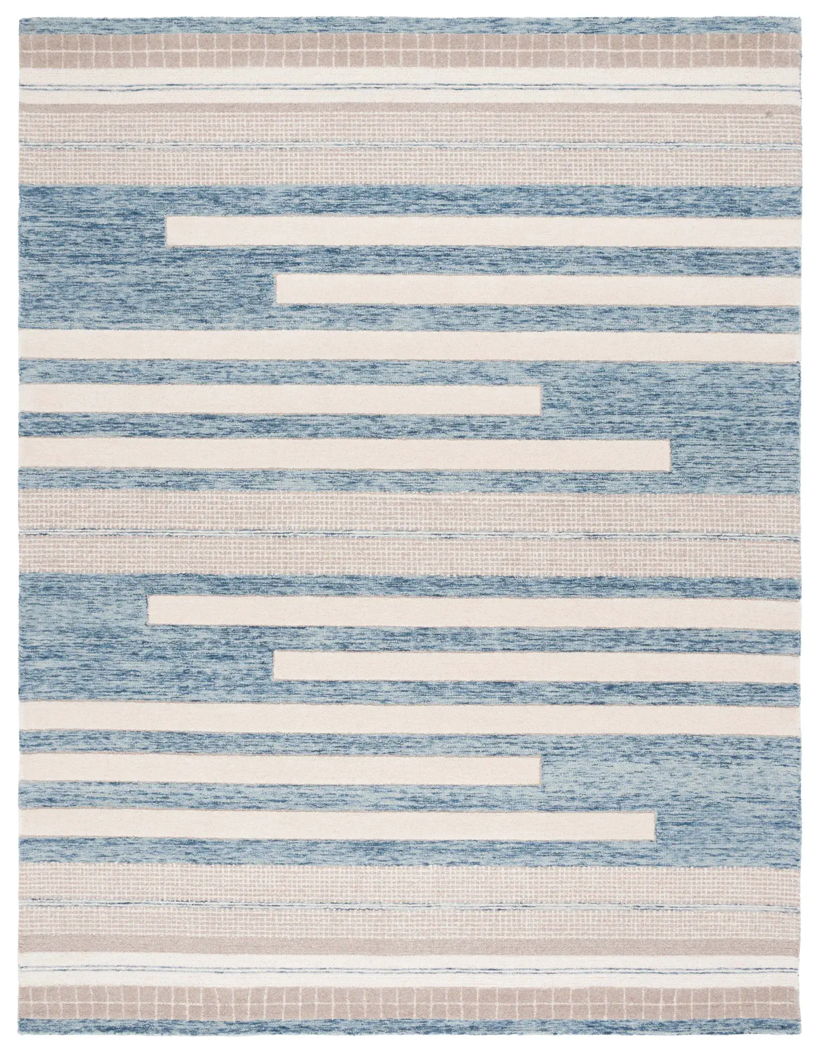 Fifth Avenue Banded Stripe Hand-Tufted Wool Rug