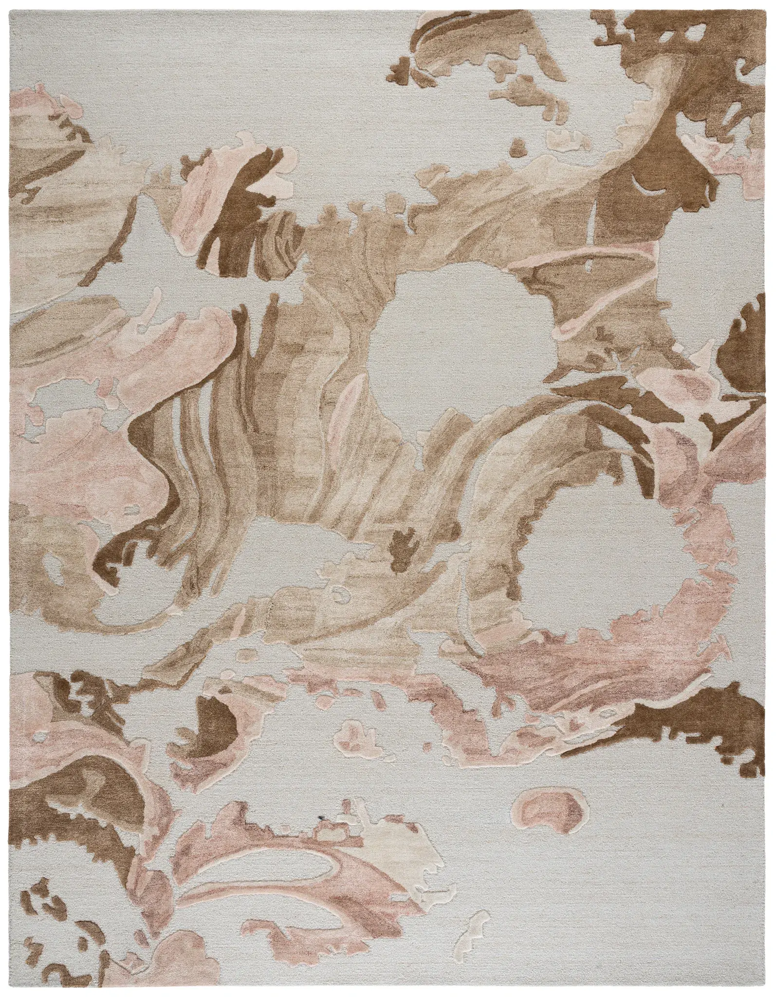 Fifth Avenue Swirling Abstract Hand-Tufted Wool Blend Rug