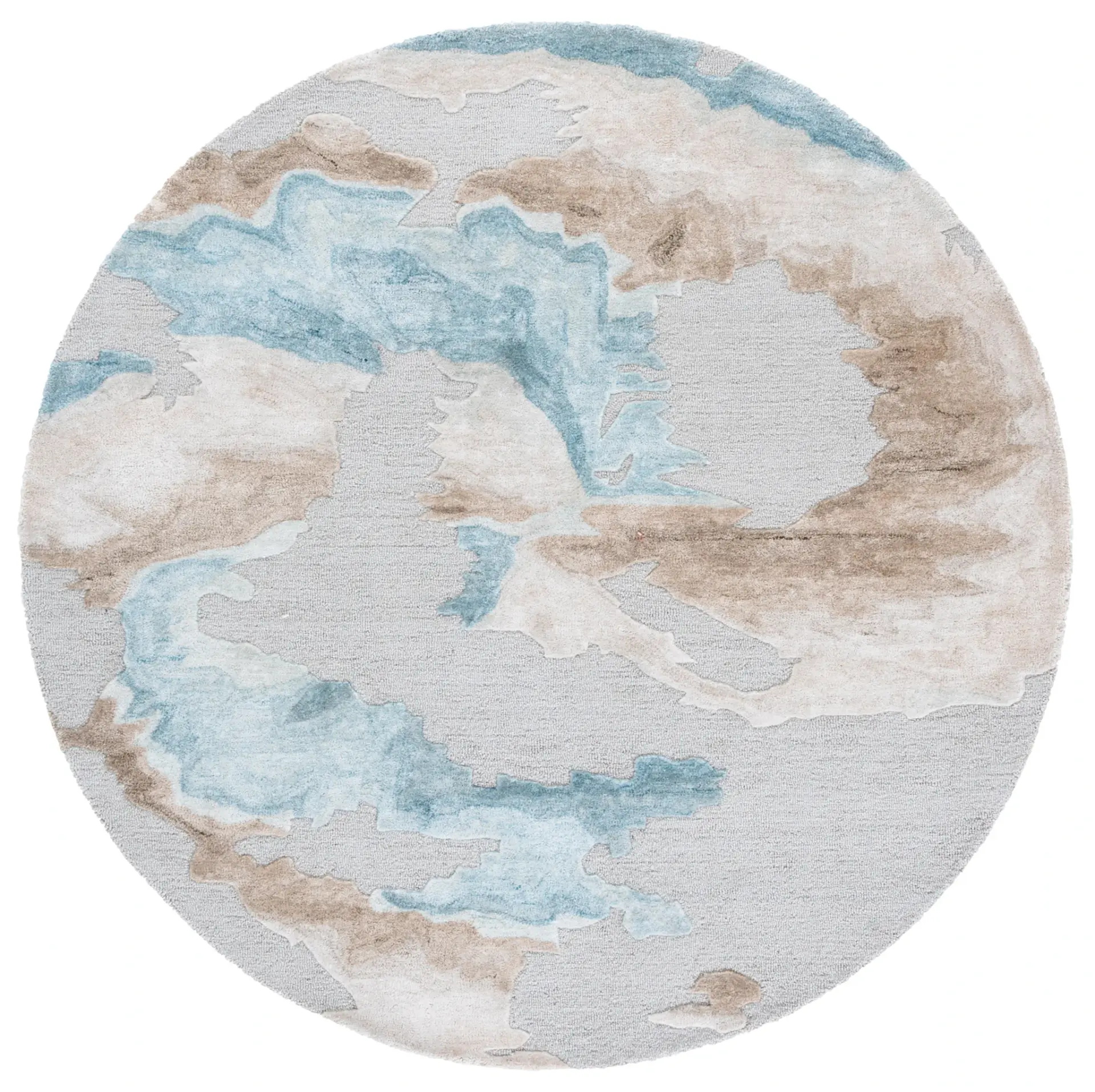 Fifth Avenue Abstract Waves Hand-Tufted Wool Blend Rug