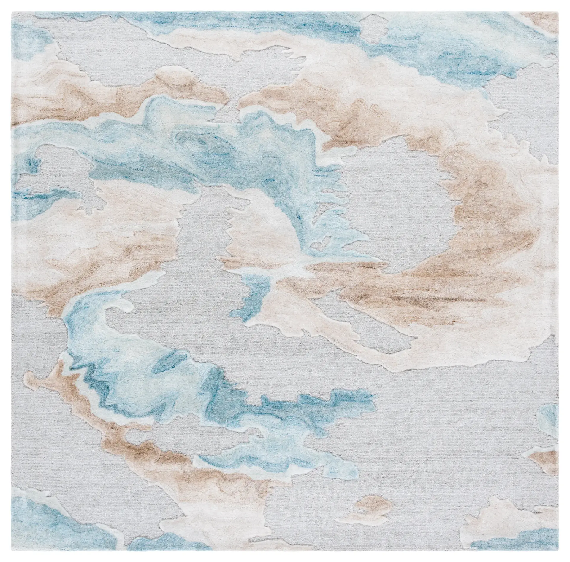 Fifth Avenue Abstract Waves Hand-Tufted Wool Blend Rug