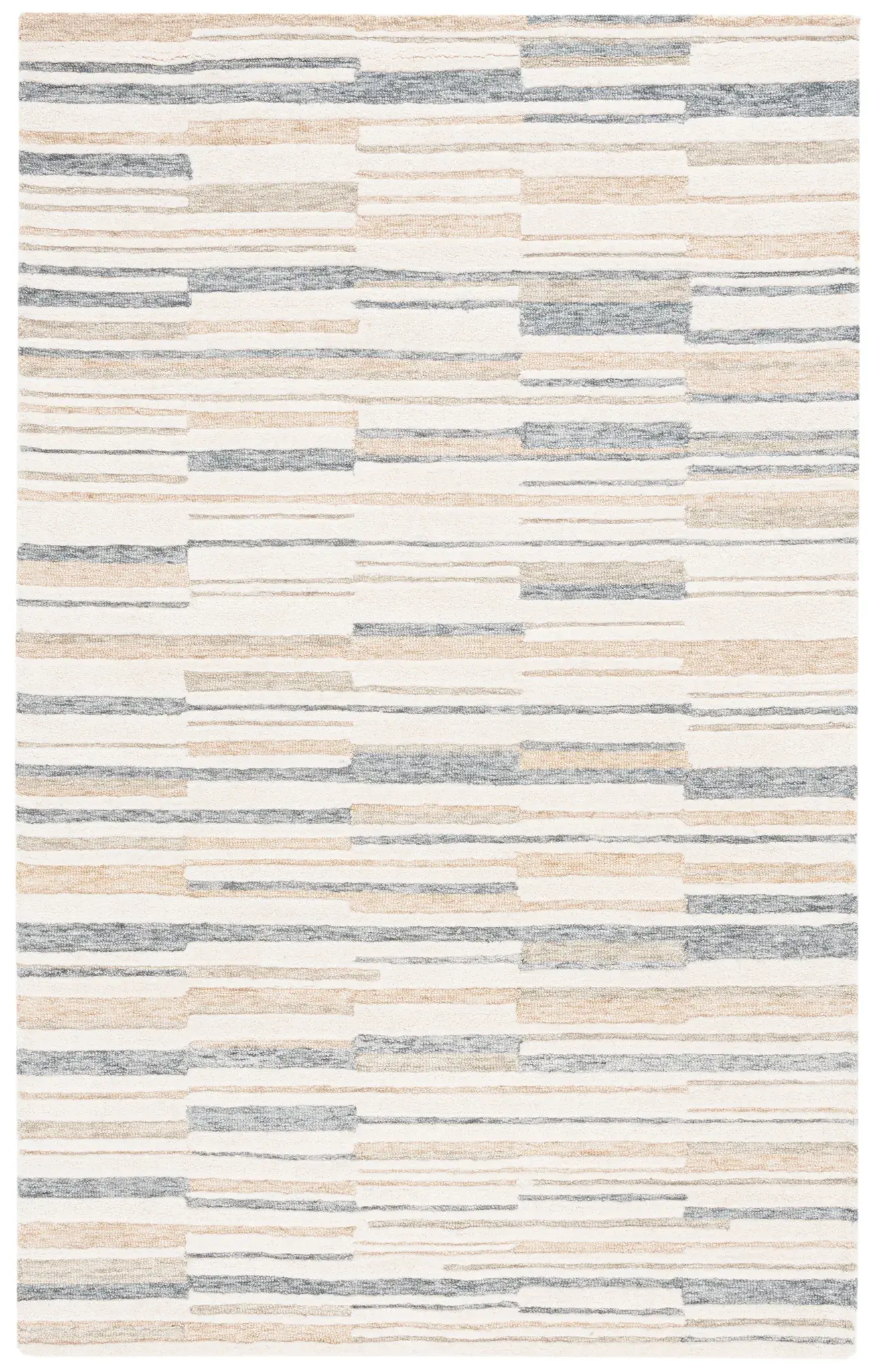 Fifth Avenue Staggered Stripe Hand-Tufted Wool Rug