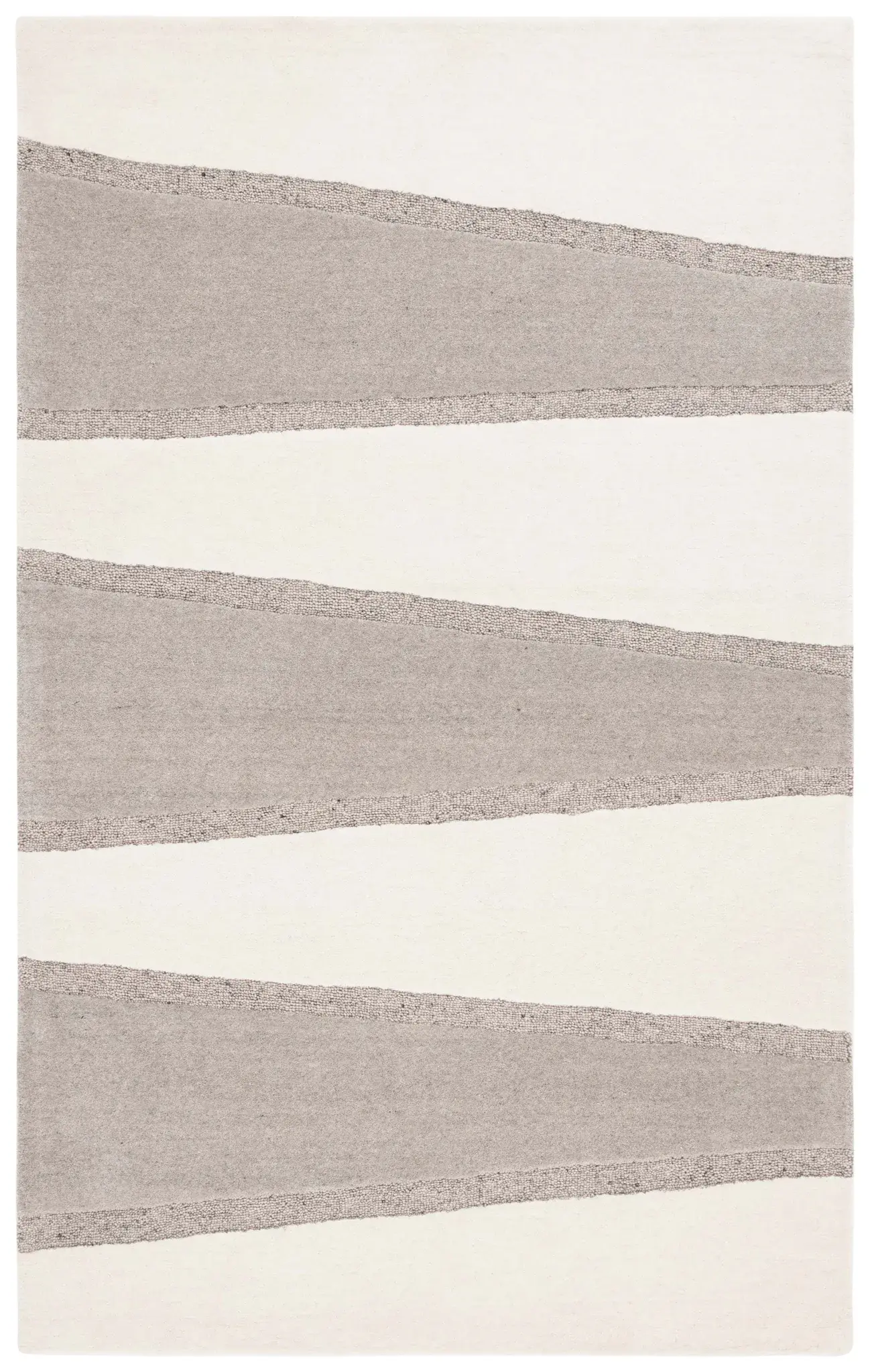 Fifth Avenue Asymmetrical Stripe Hand-Tufted Wool Rug