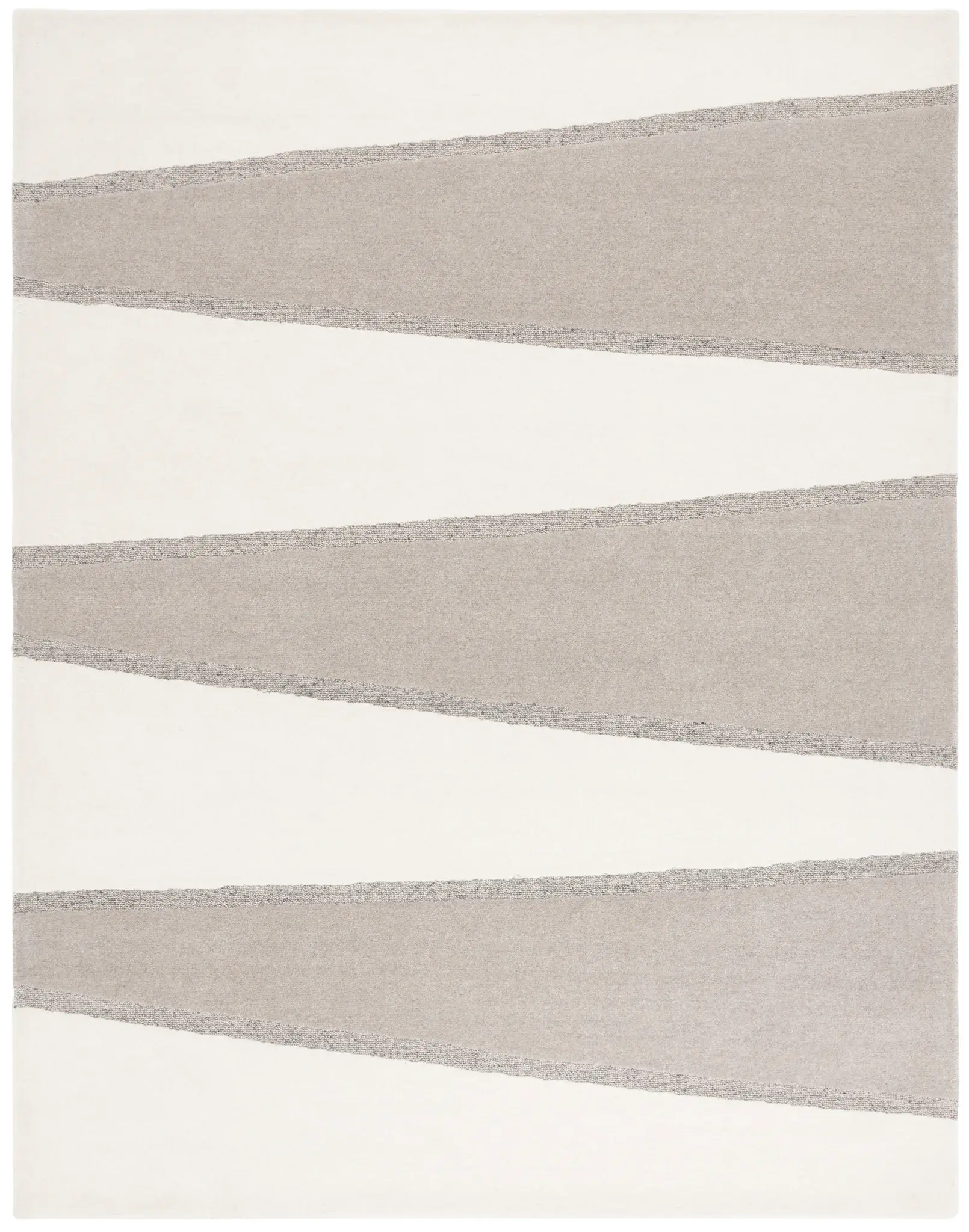 Fifth Avenue Asymmetrical Stripe Hand-Tufted Wool Rug