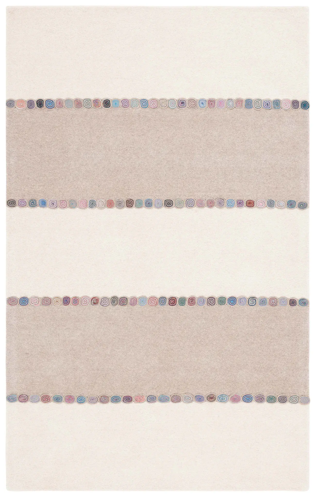 Fifth Avenue Banded Coil Hand-Tufted Wool Rug