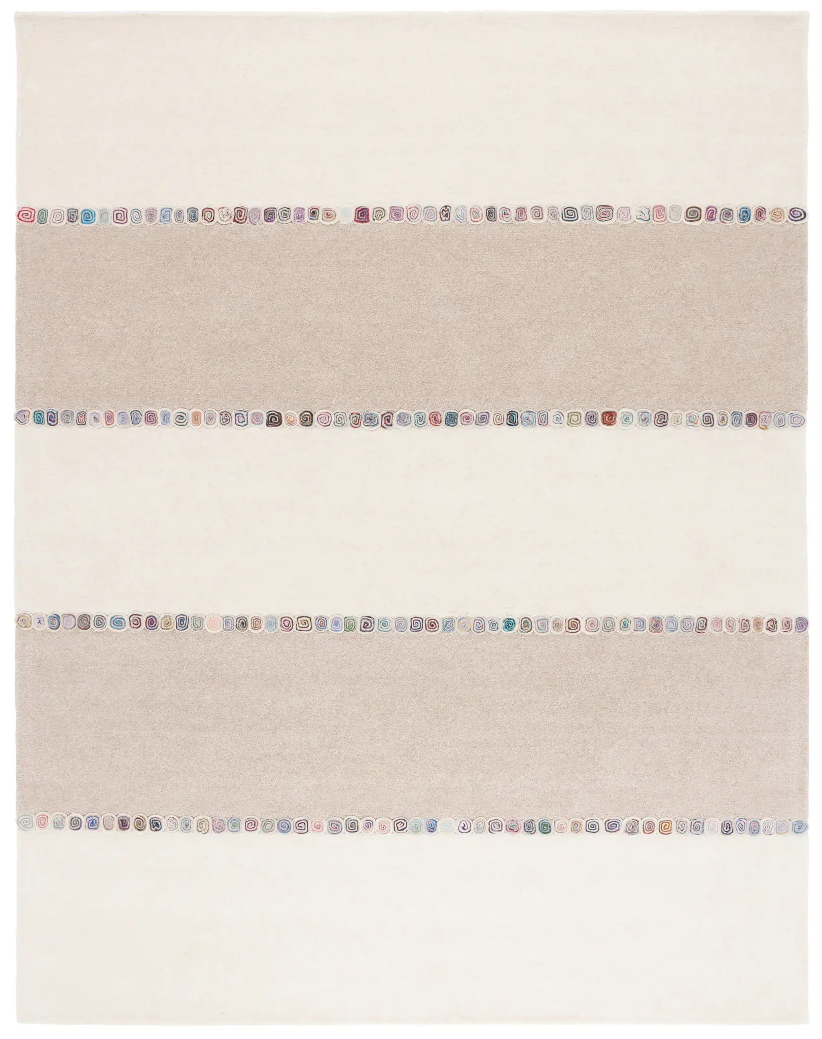 Fifth Avenue Banded Coil Hand-Tufted Wool Rug