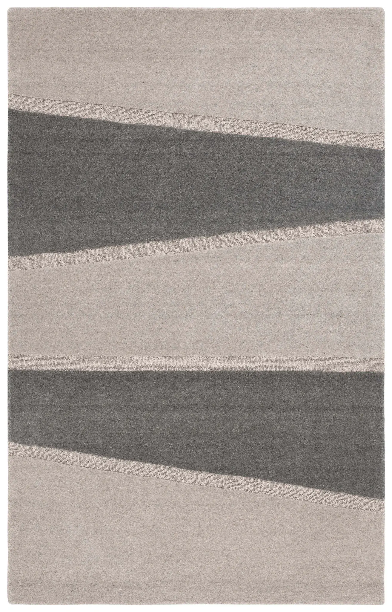 Fifth Avenue Angled Stripe Hand-Tufted Wool Rug