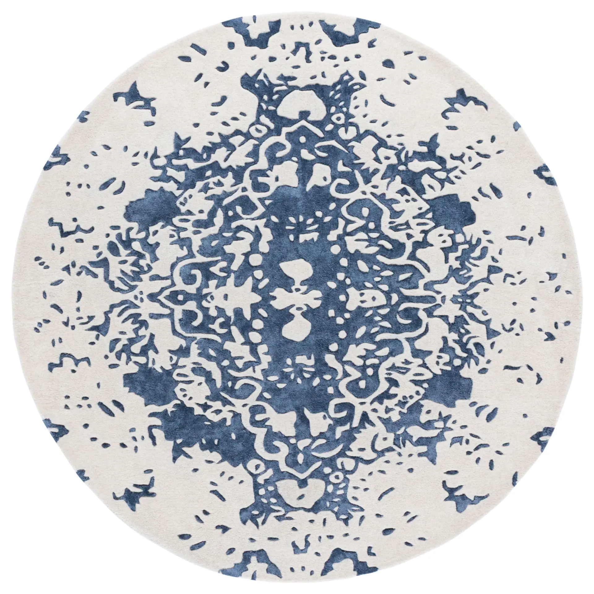 Fifth Avenue Abstract Medallion Hand-Tufted Rug