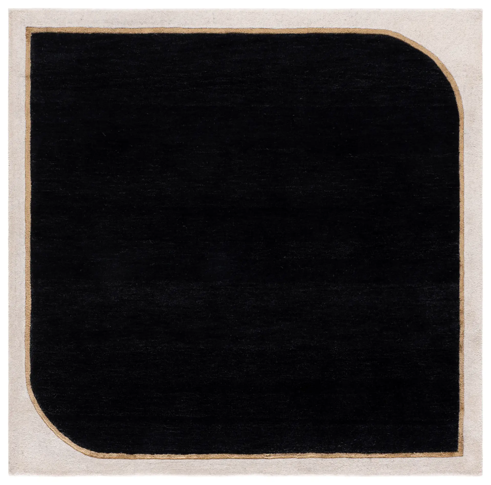 Fifth Avenue Curved Border Hand-Tufted Rug