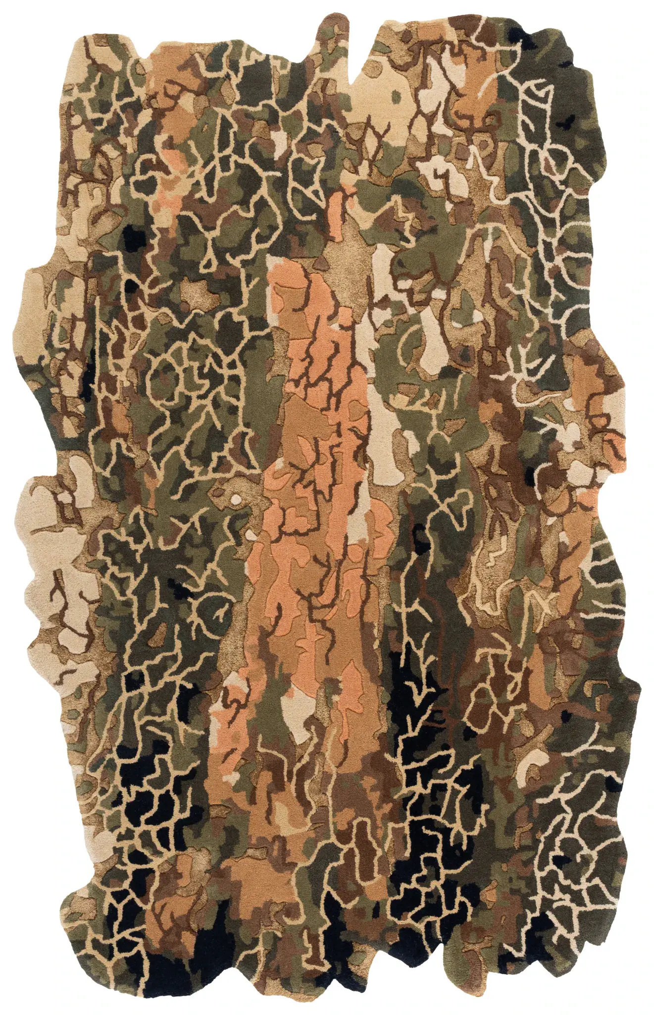 Fifth Avenue Bark Pattern Hand-Tufted Rug