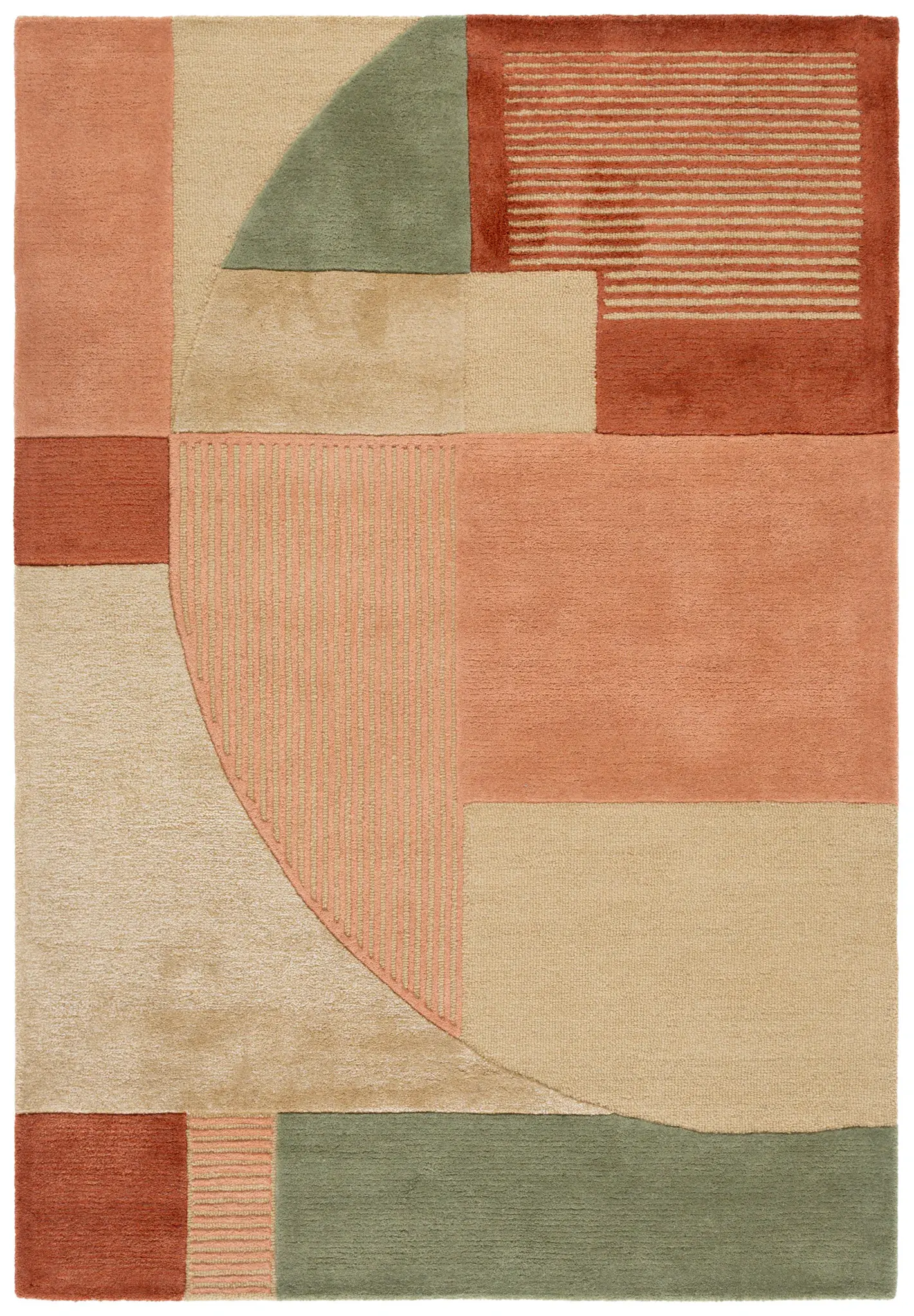 Fifth Avenue Geometric Block Hand-Tufted Rug