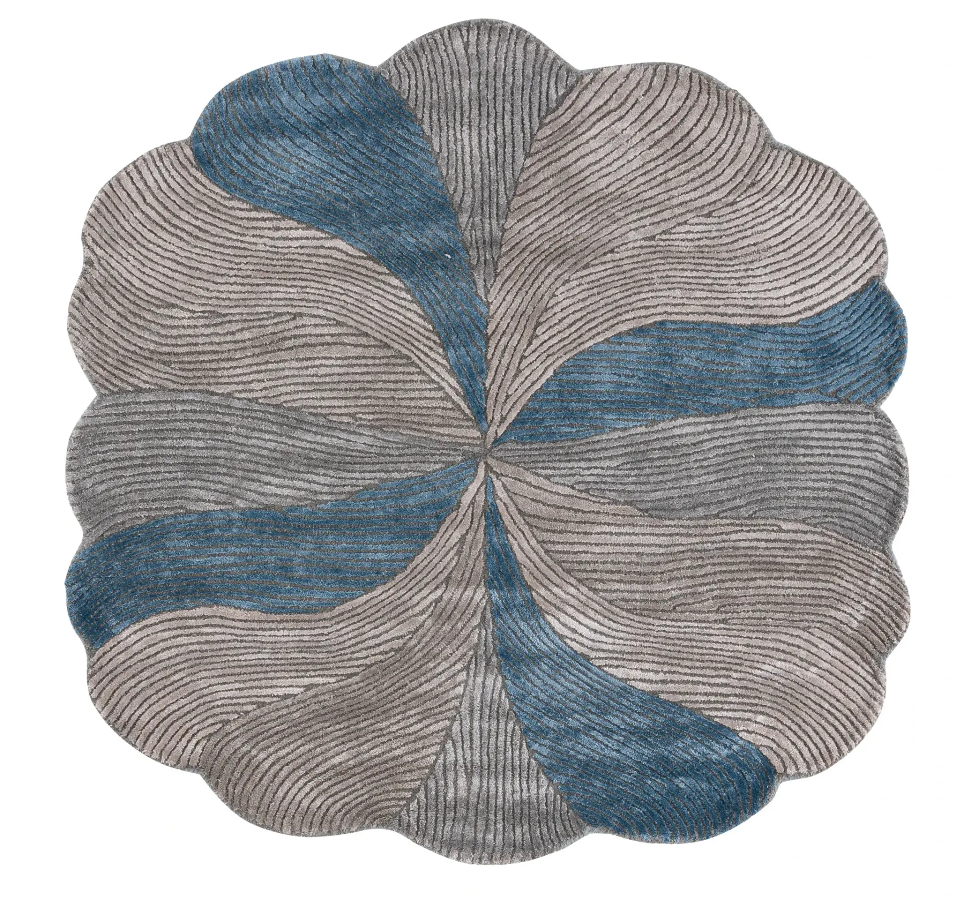 Fifth Avenue Scalloped Petal Hand-Tufted Rug