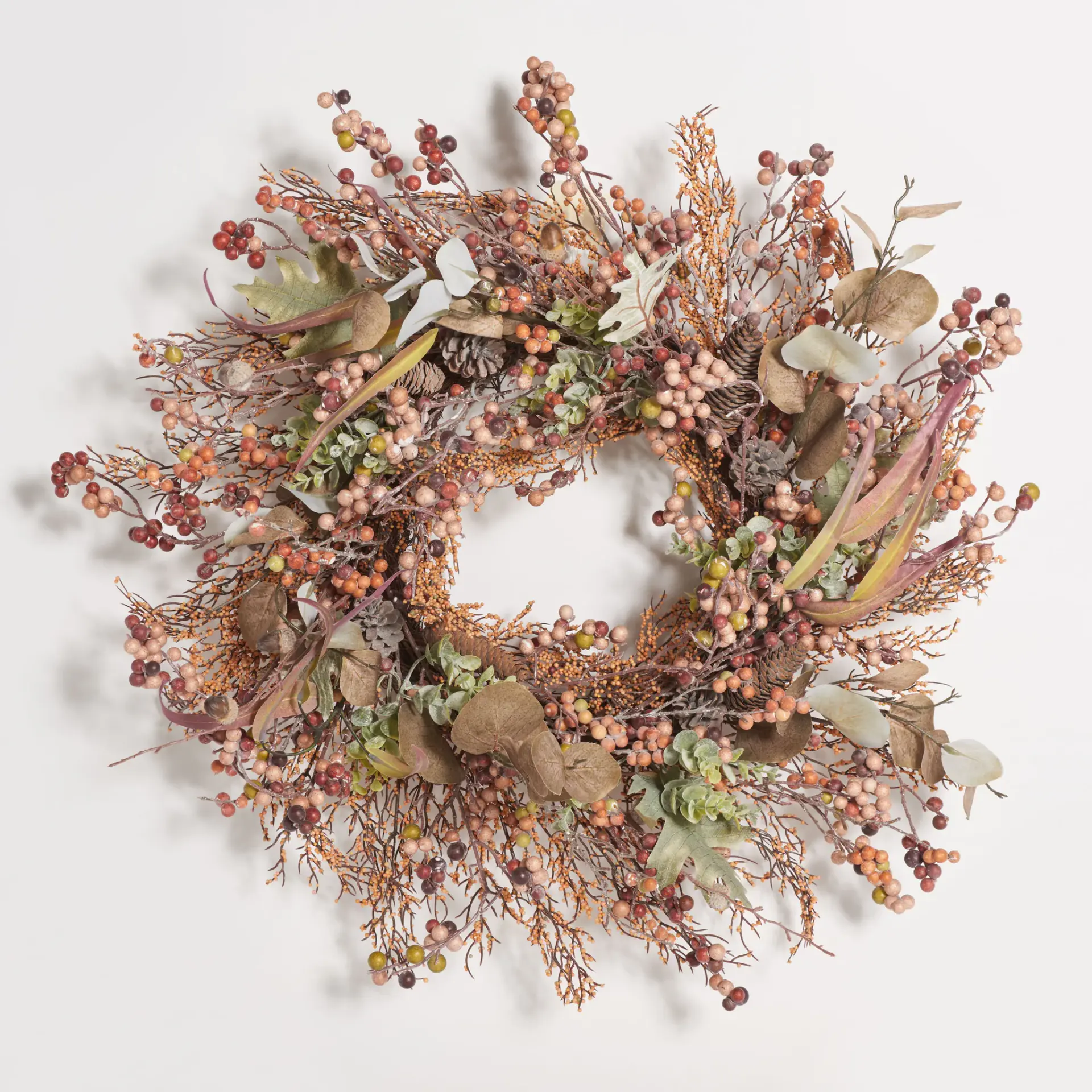 Faux 26" Berry & Acorn Wreath